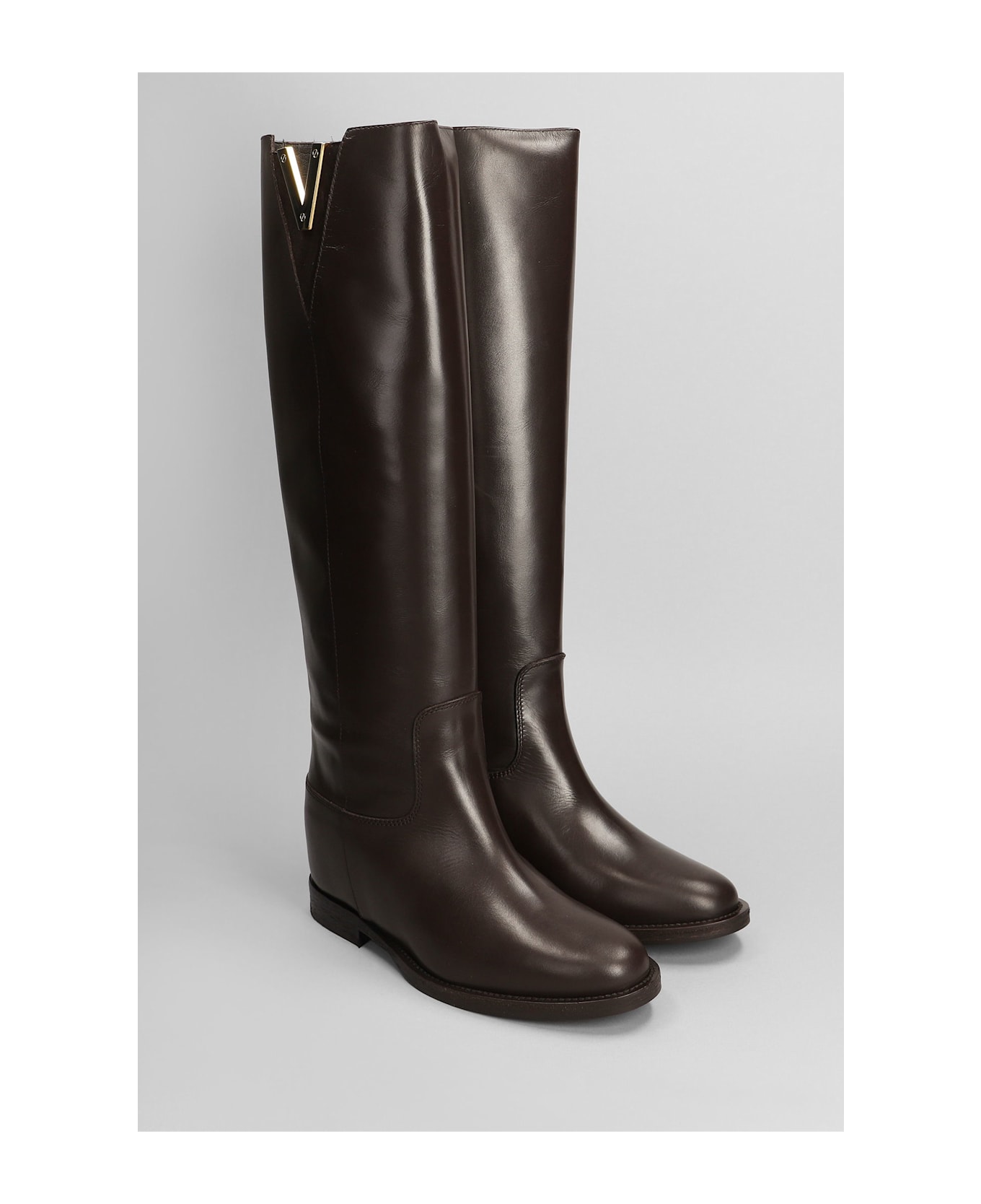 Via Roma 15 In Dark Brown Leather - dark brown