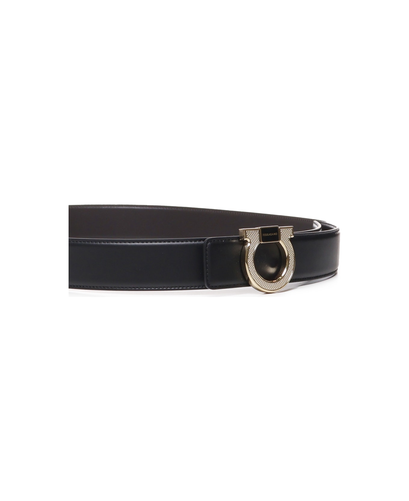 Ferragamo Embellished Buckle Belt - Black ベルト