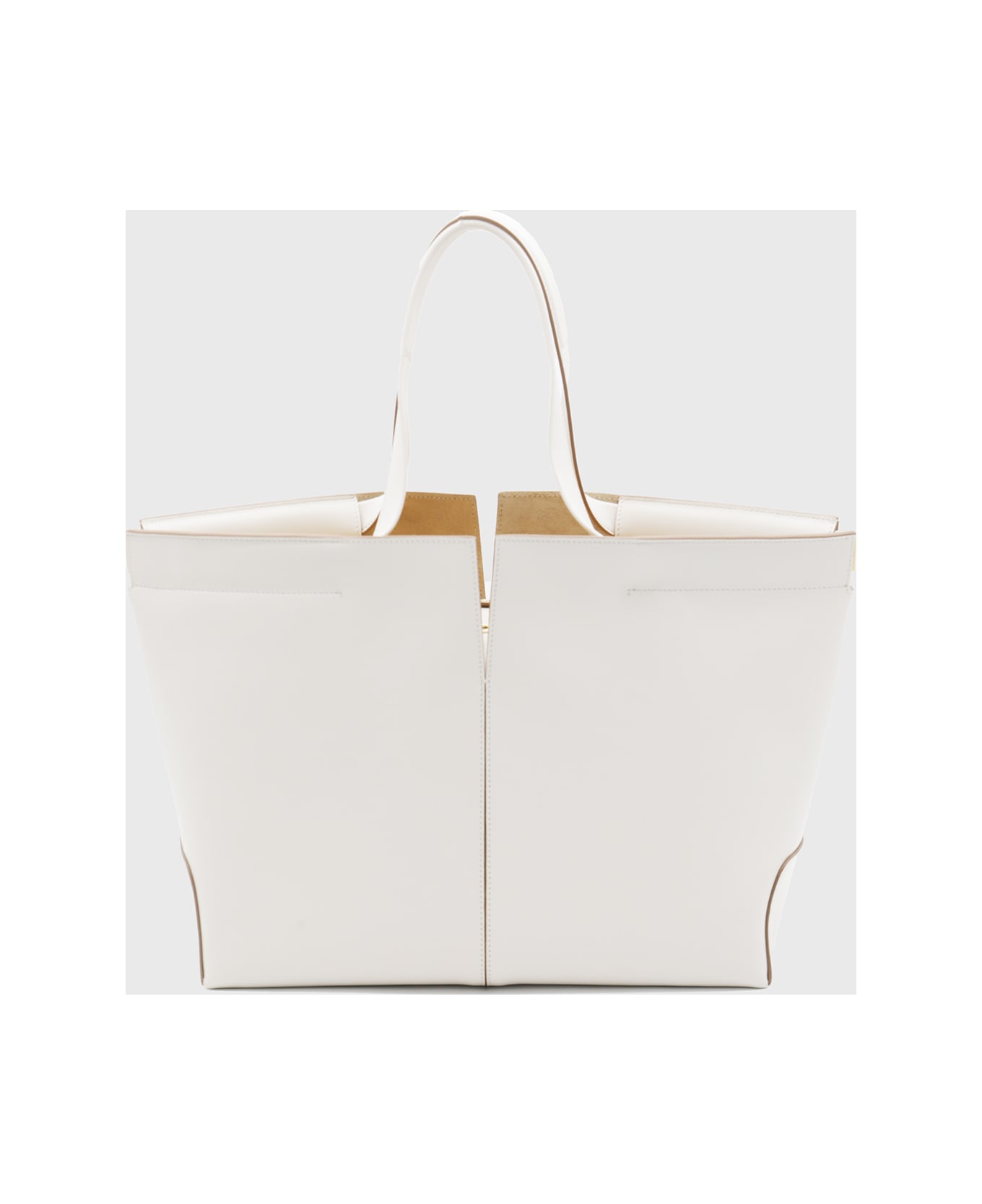Tod
s White Leather Top Handle Bag - NEUTRALS