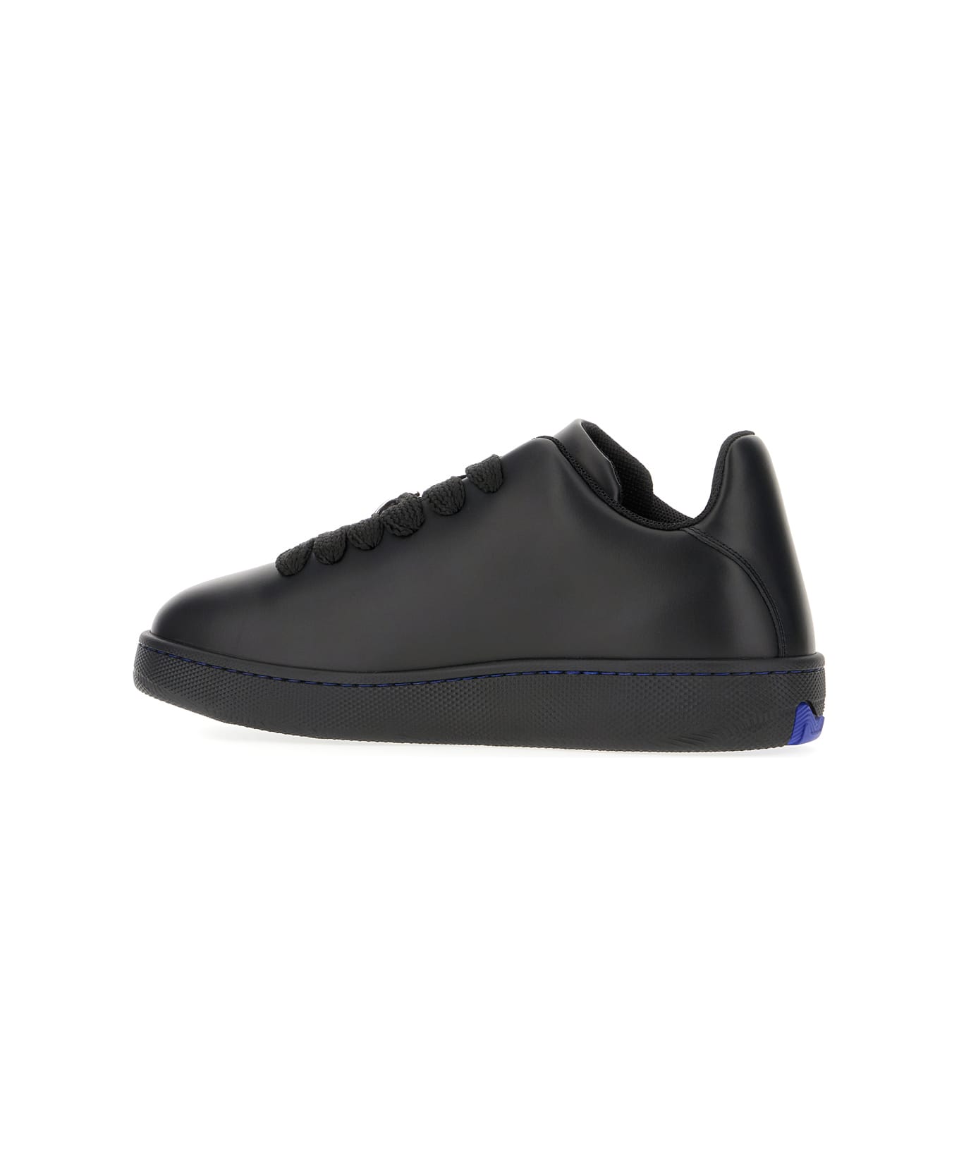 Burberry Black Leather Sneakers - BLACK