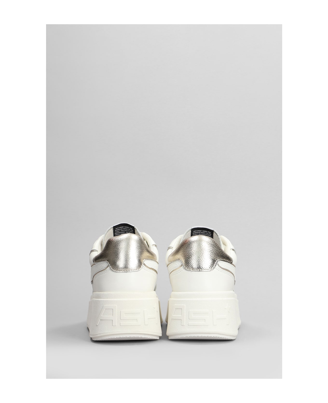 Ash Match Bis Sneakers In White Leather - white