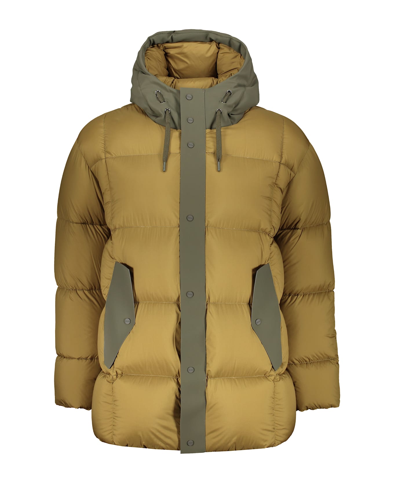 Herno Hooded Down Jacket - khaki