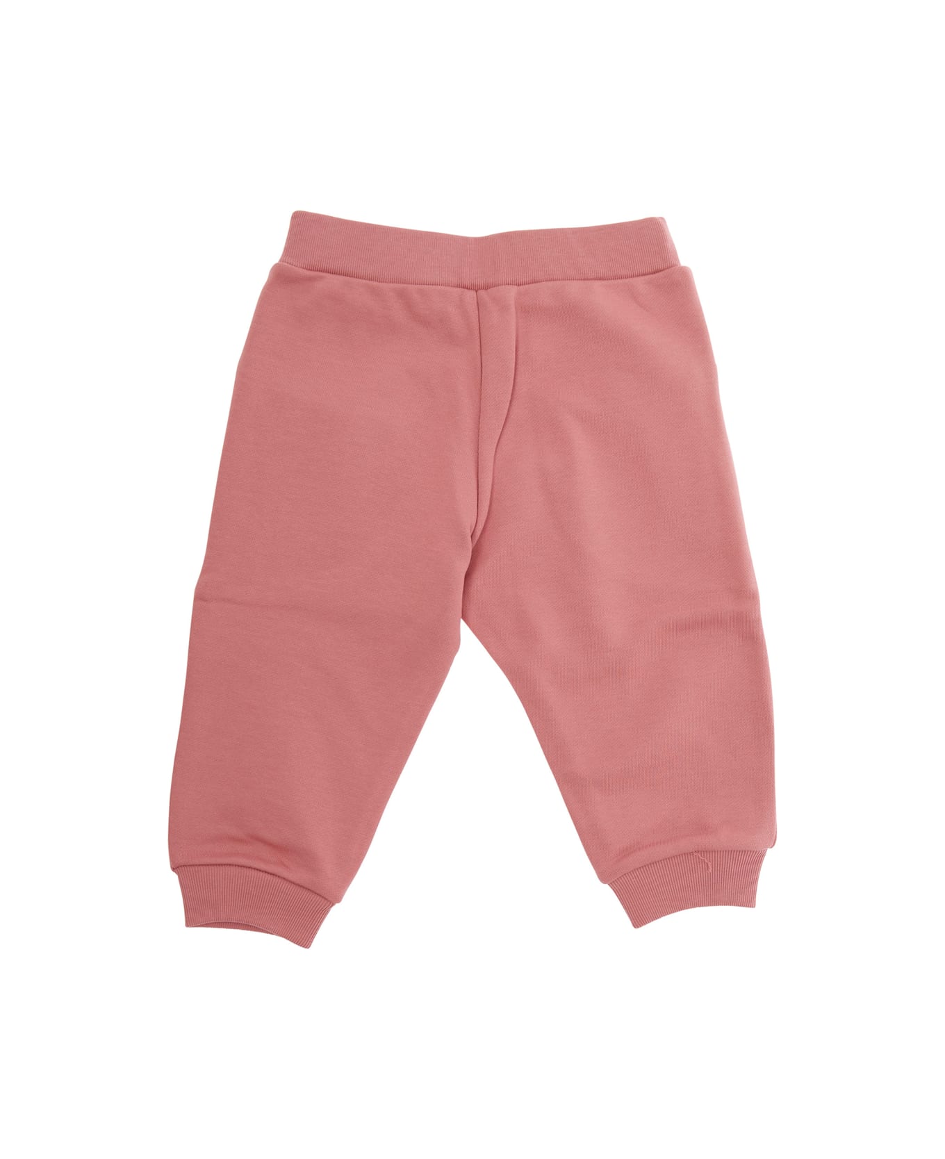 Marni Pink Trousers With Logo On Front In Cotton Baby - Pink
