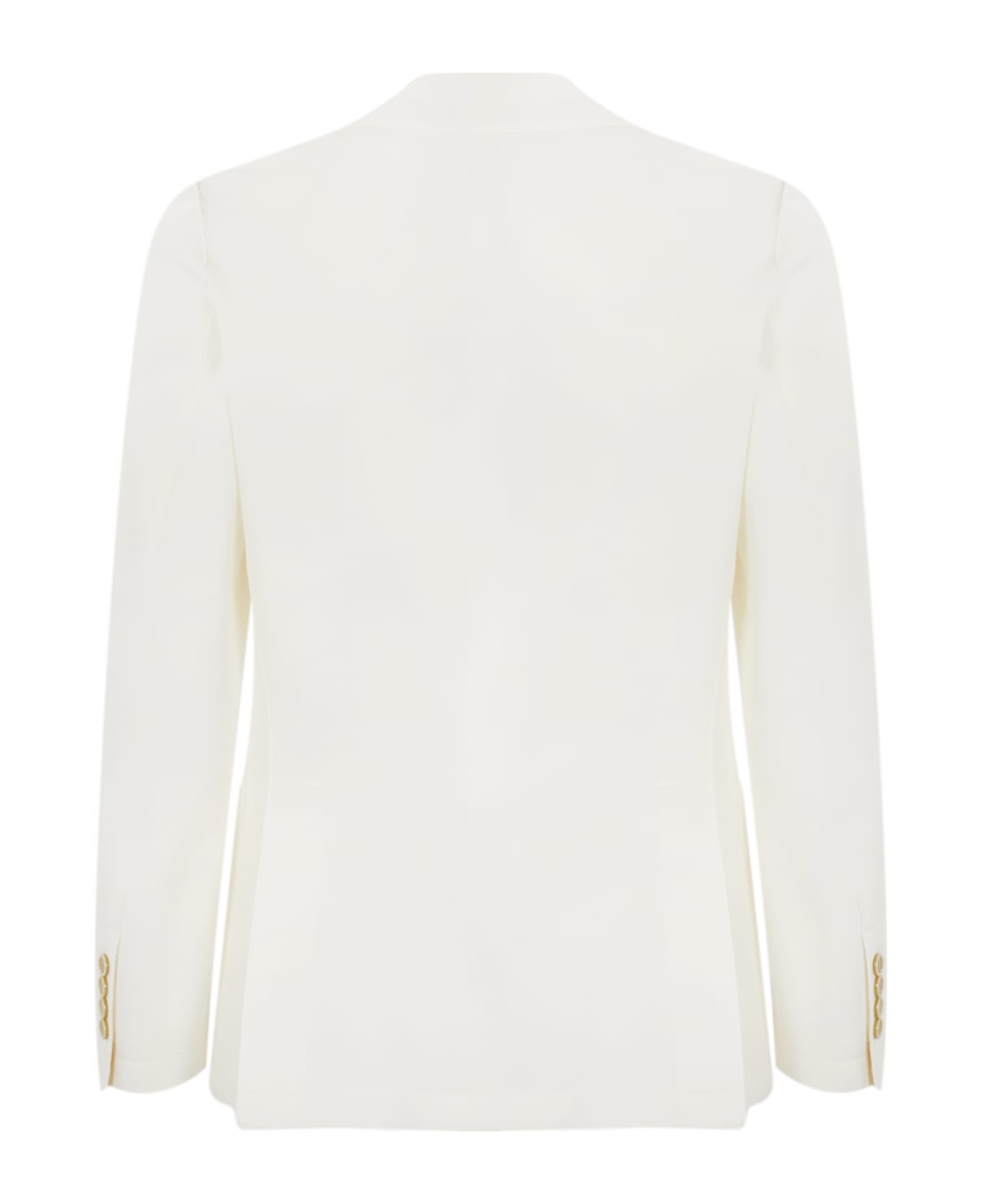 Eleventy Single-breasted Cotton Jacket - Bianco
