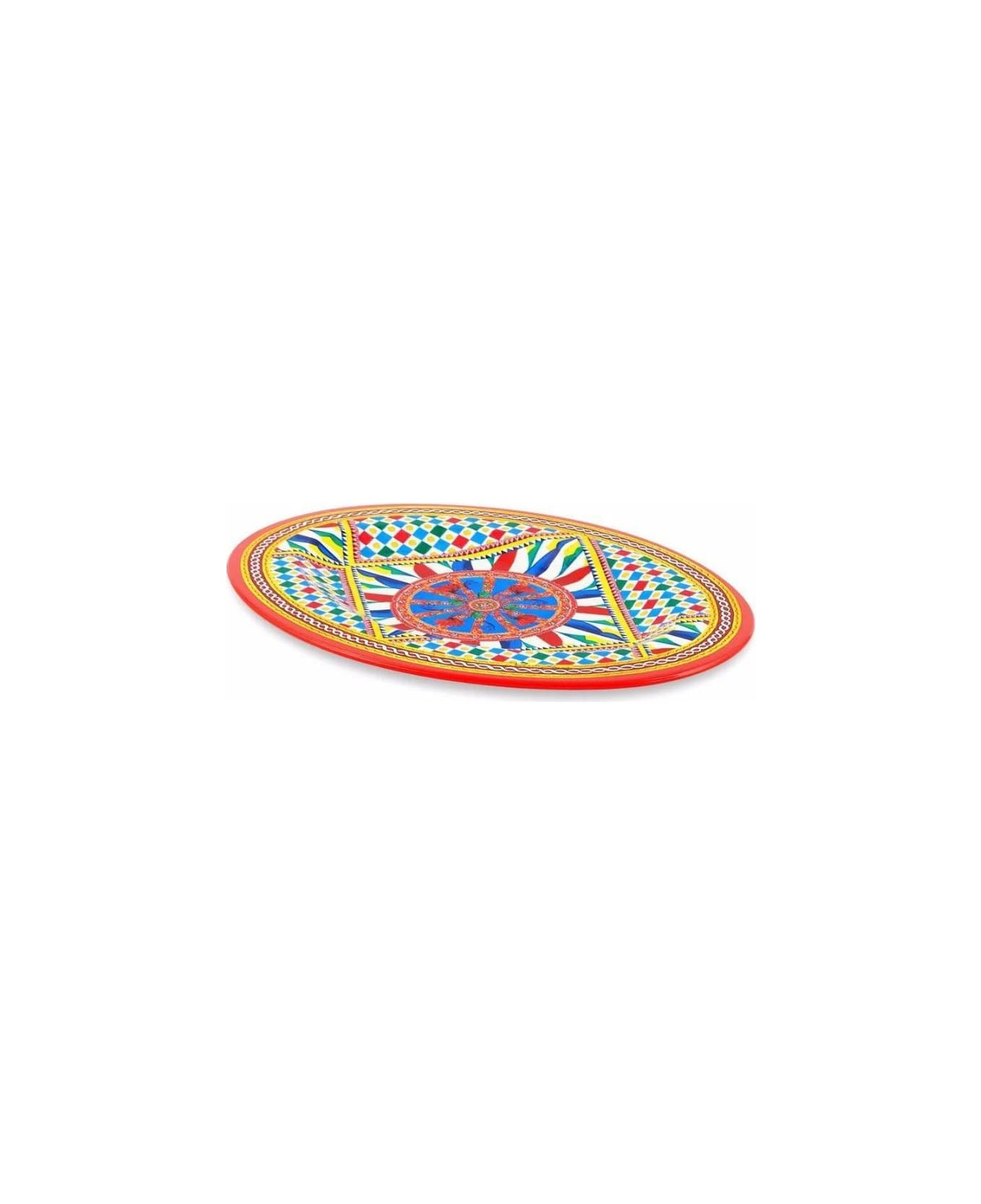 Dolce & Gabbana Oval Tray Carretto - Multicolor