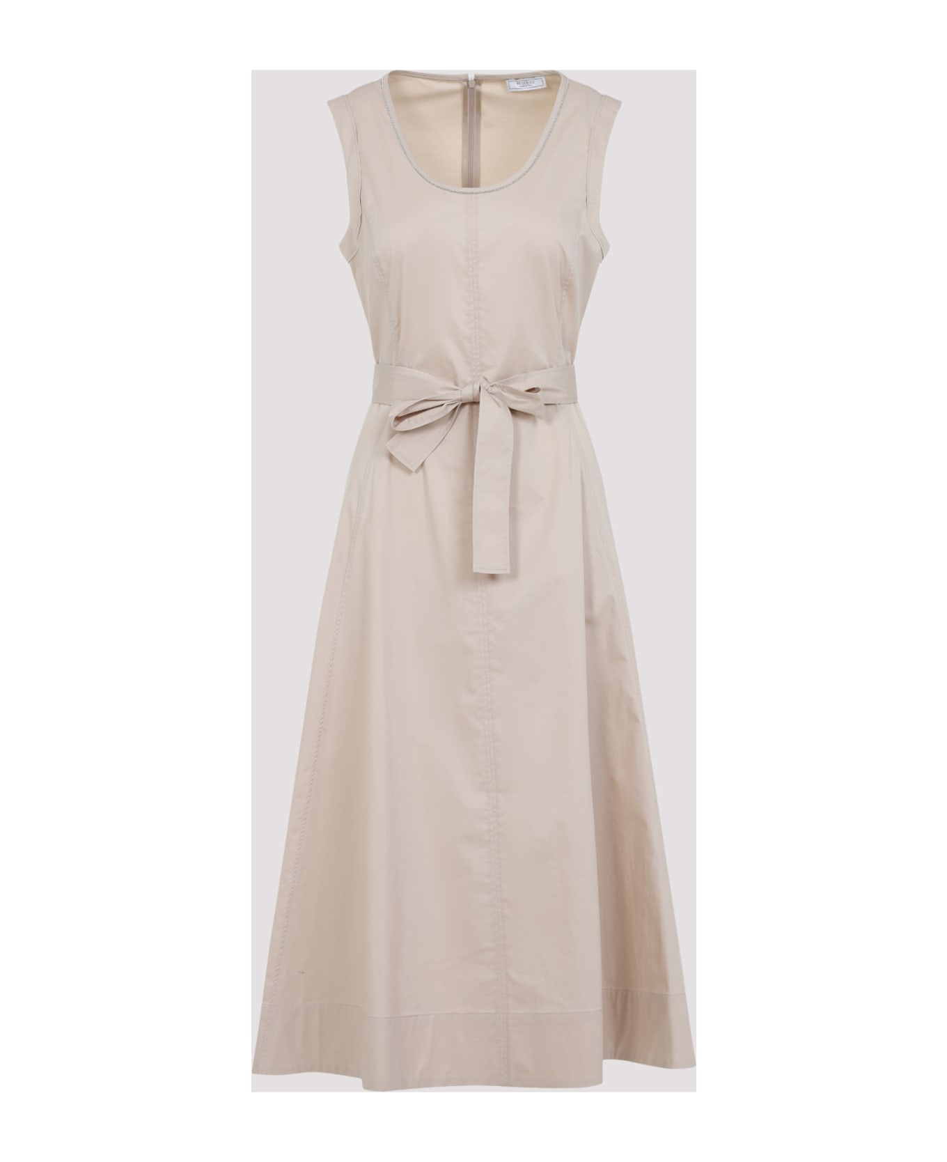 Peserico Cotton Long Dress - Beige Ambrato