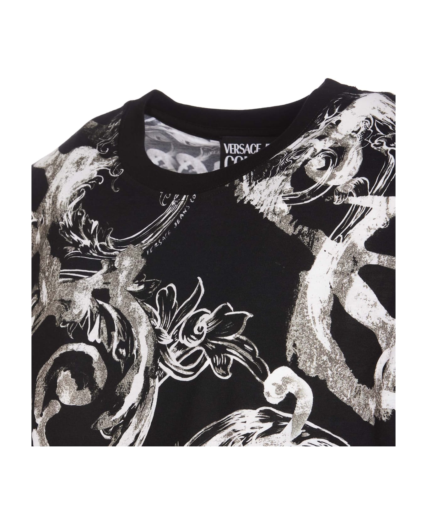 Versace Jeans Couture Watercolour Couture T-shirt - BLACK/WHITE