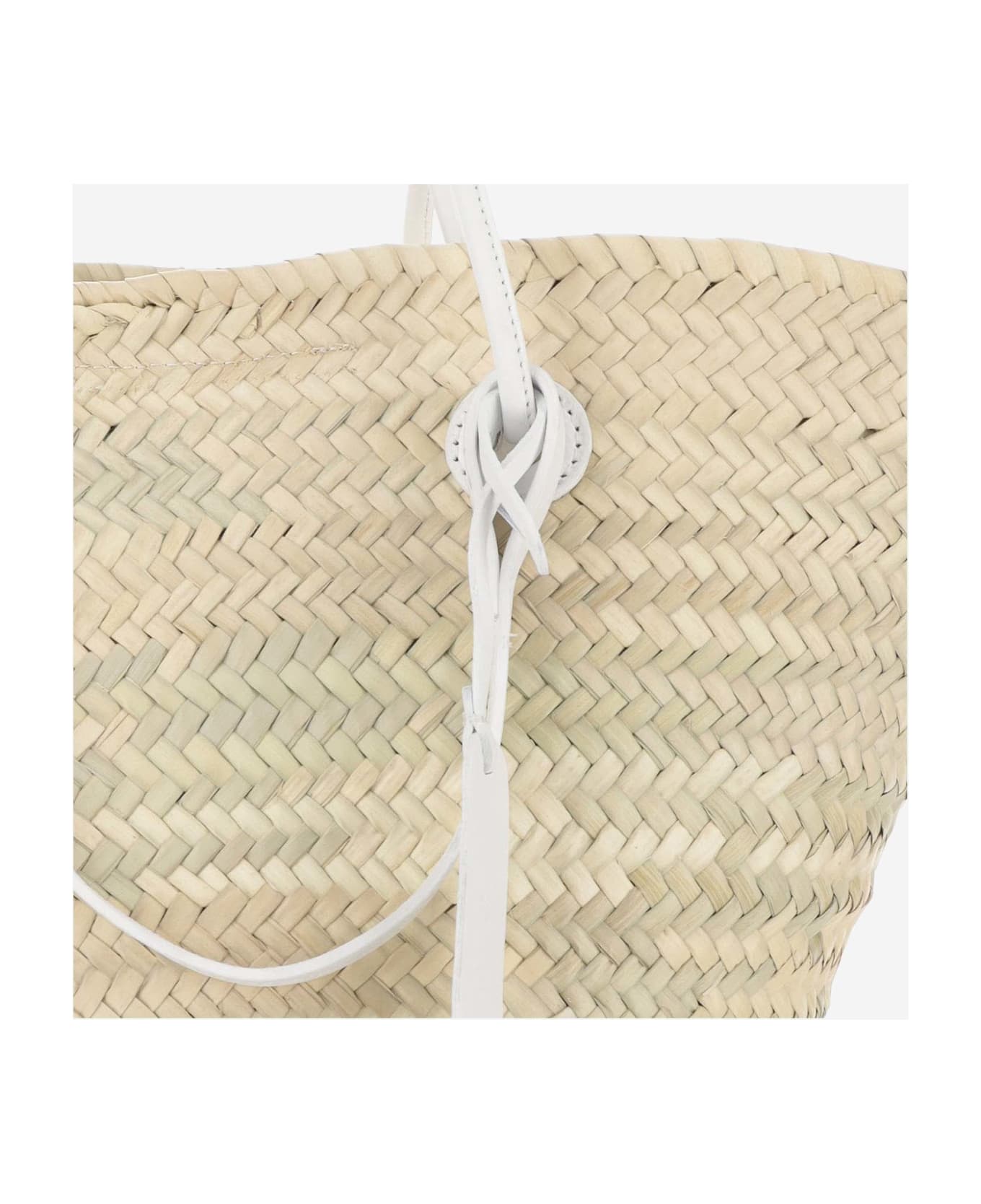 Filippo Catarzi Straw Bag With Logo - Beige