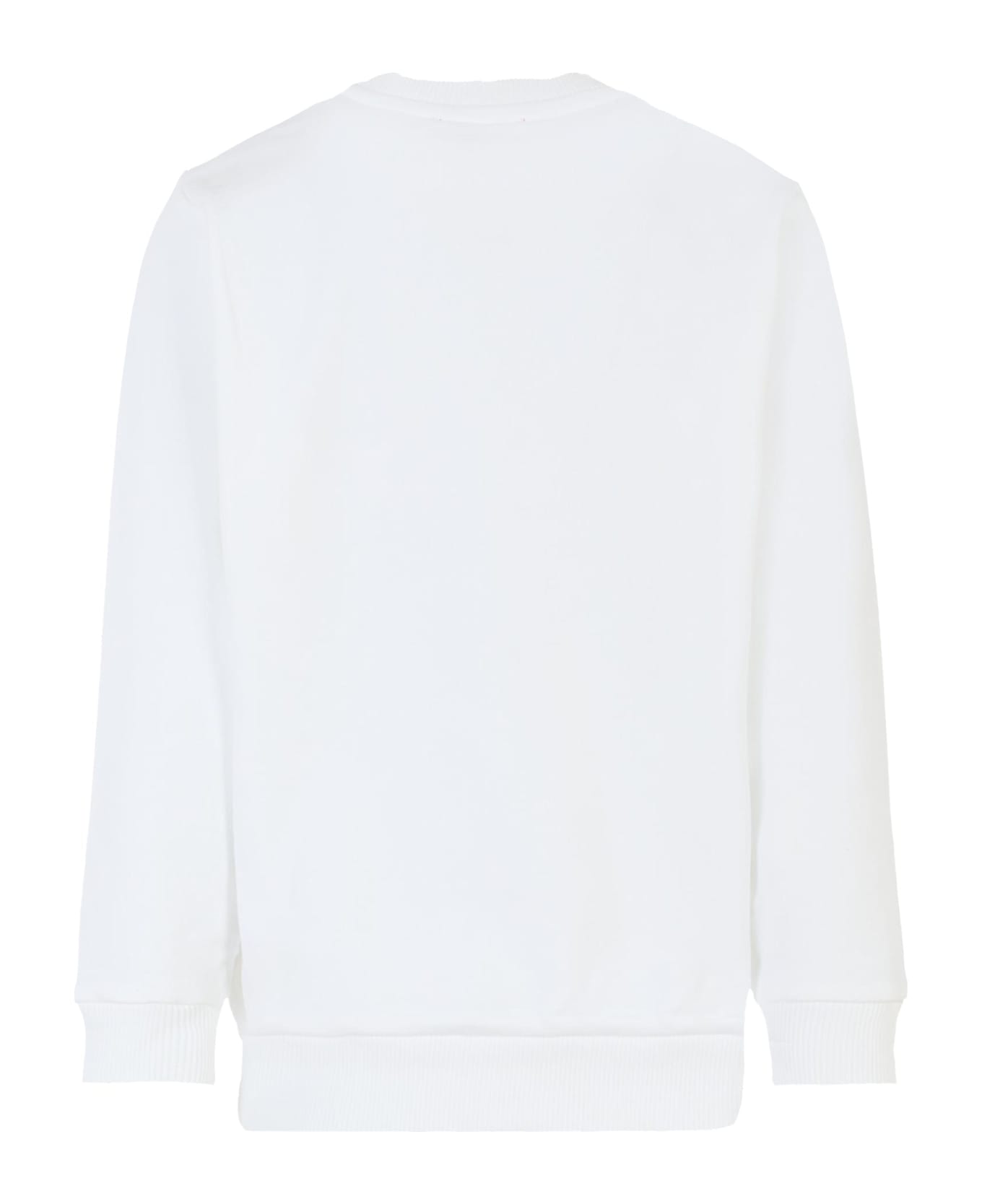 Diesel White Sweatshirt For Girl With Heart - White