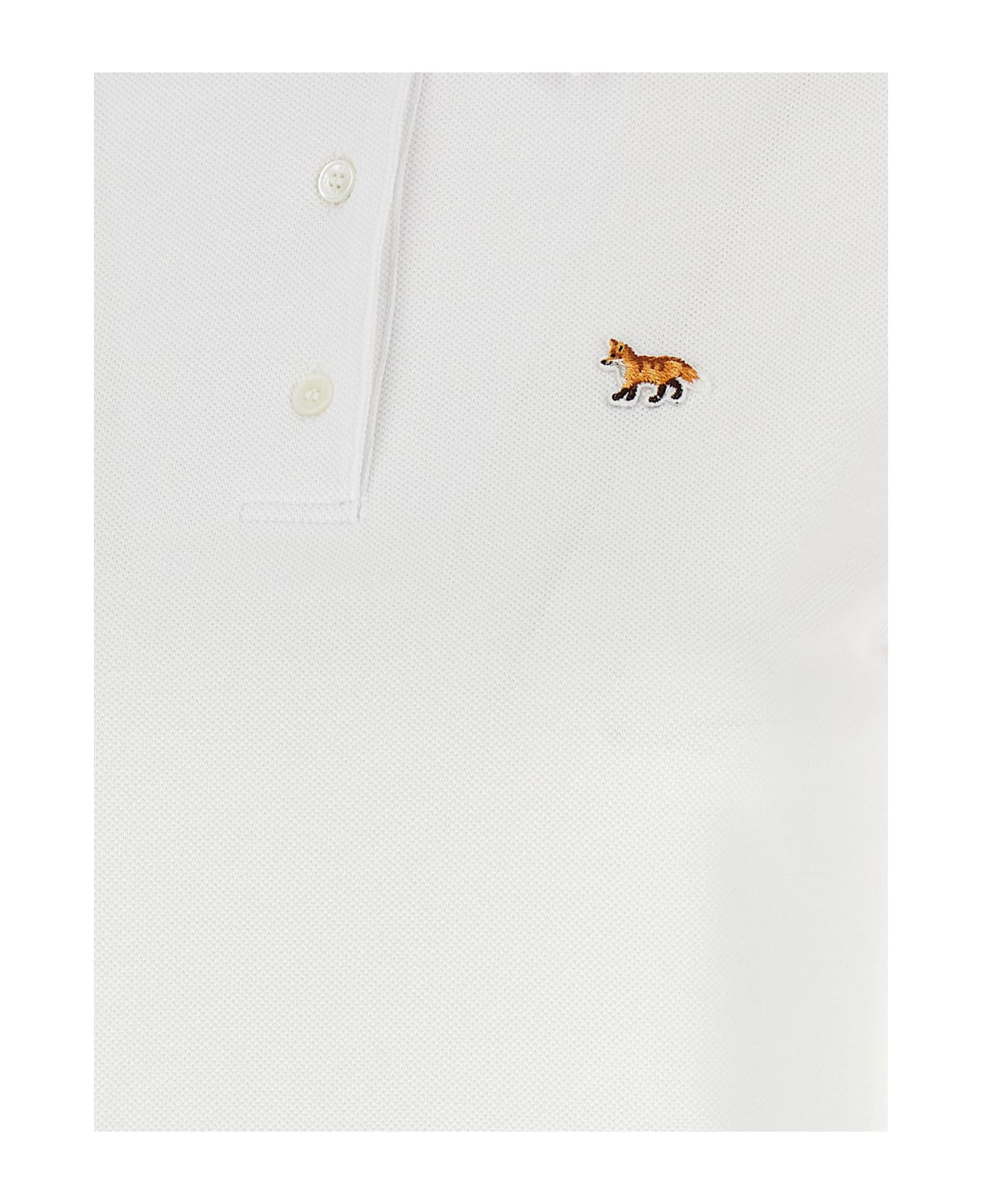 Maison Kitsuné 
baby Fox
 Polo Shirt - White