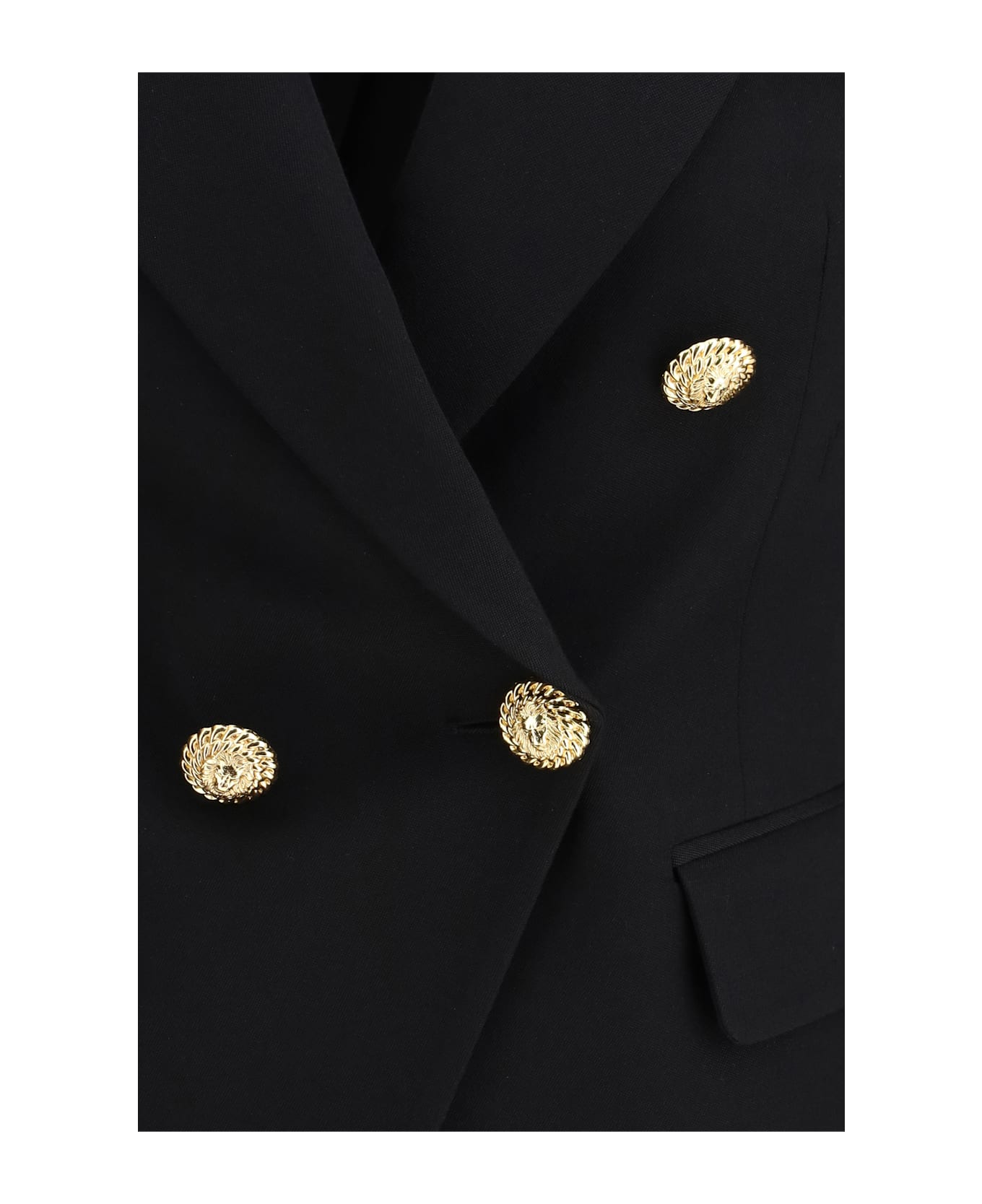 Balmain 6 Buttons Fitted Grain De Poudre Jacket