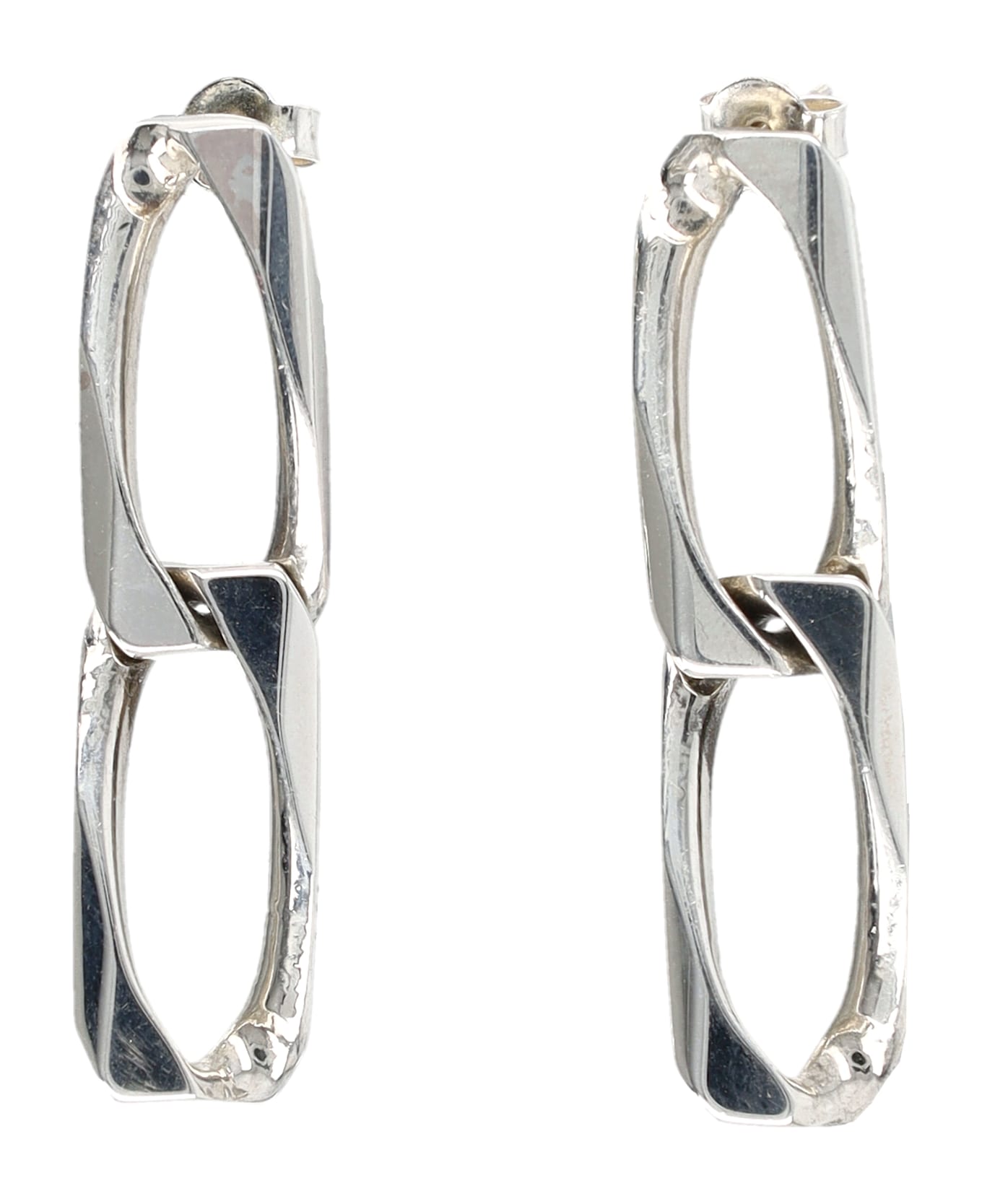 Emanuele Bicocchi Silver Chain Link Earrings - SILVER