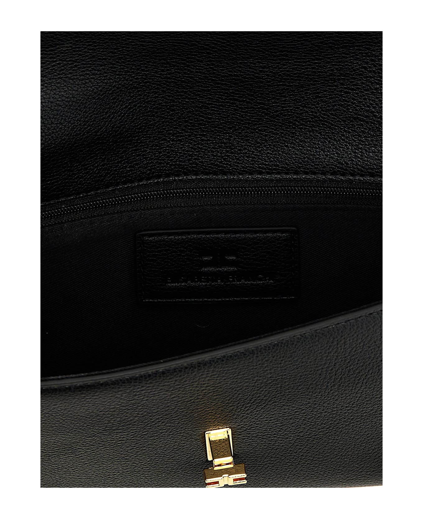 Elisabetta Franchi Faux Leather Shoulder Bag - Black