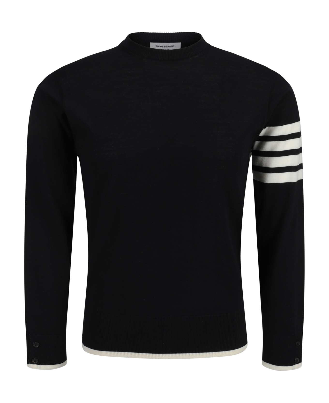 Thom Browne '4- Bar' Sweater - Black