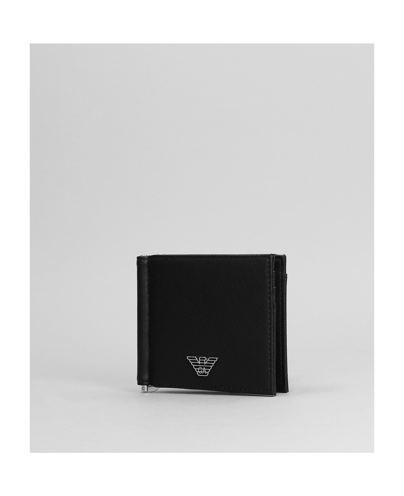 Emporio Armani Wallet In Black Polyamide - Black 財布