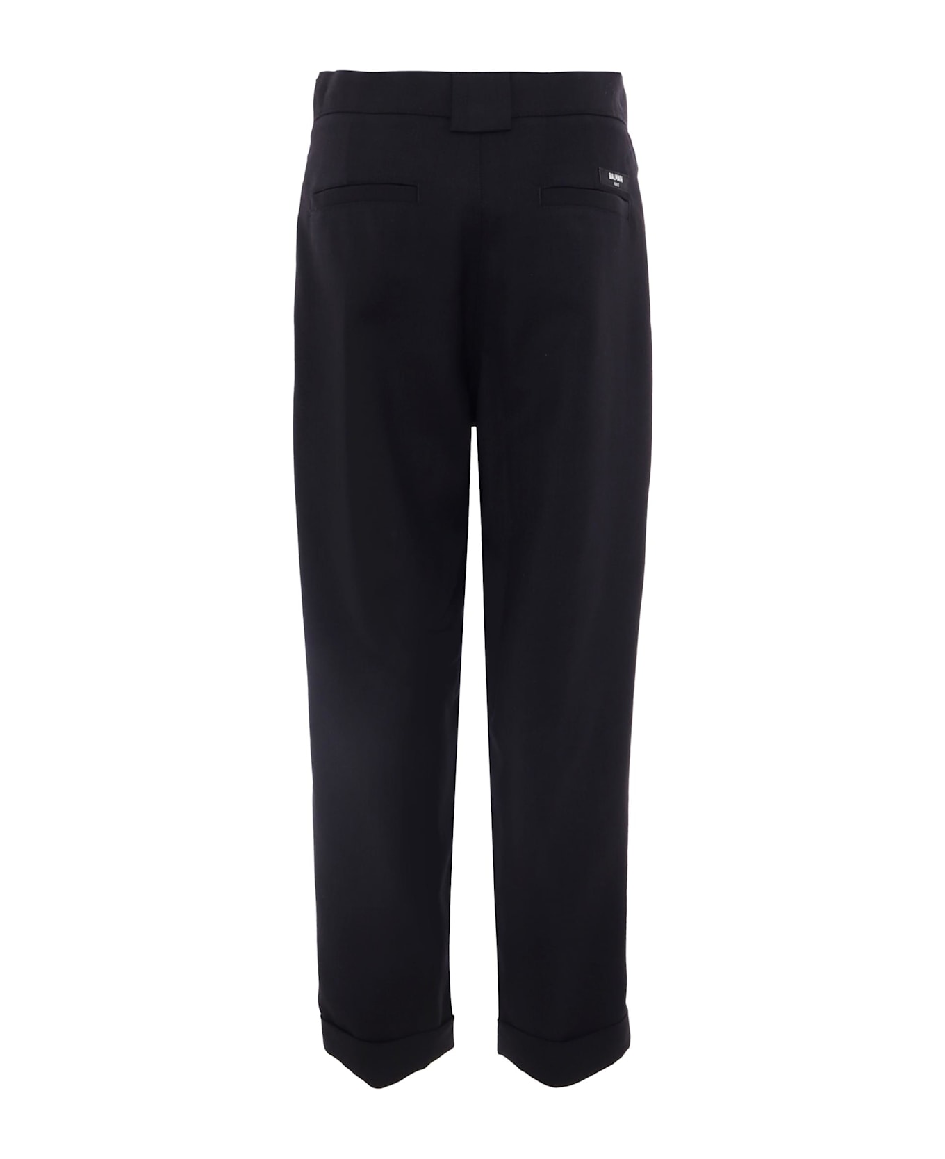 Balmain Black Trousers For Boy With Logo - Black