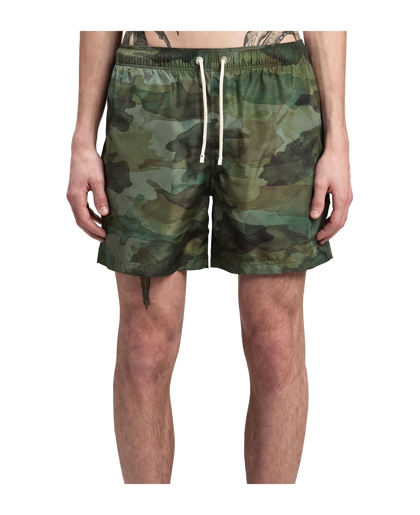 Palm Angels Camouflage Swim Shorts - Green