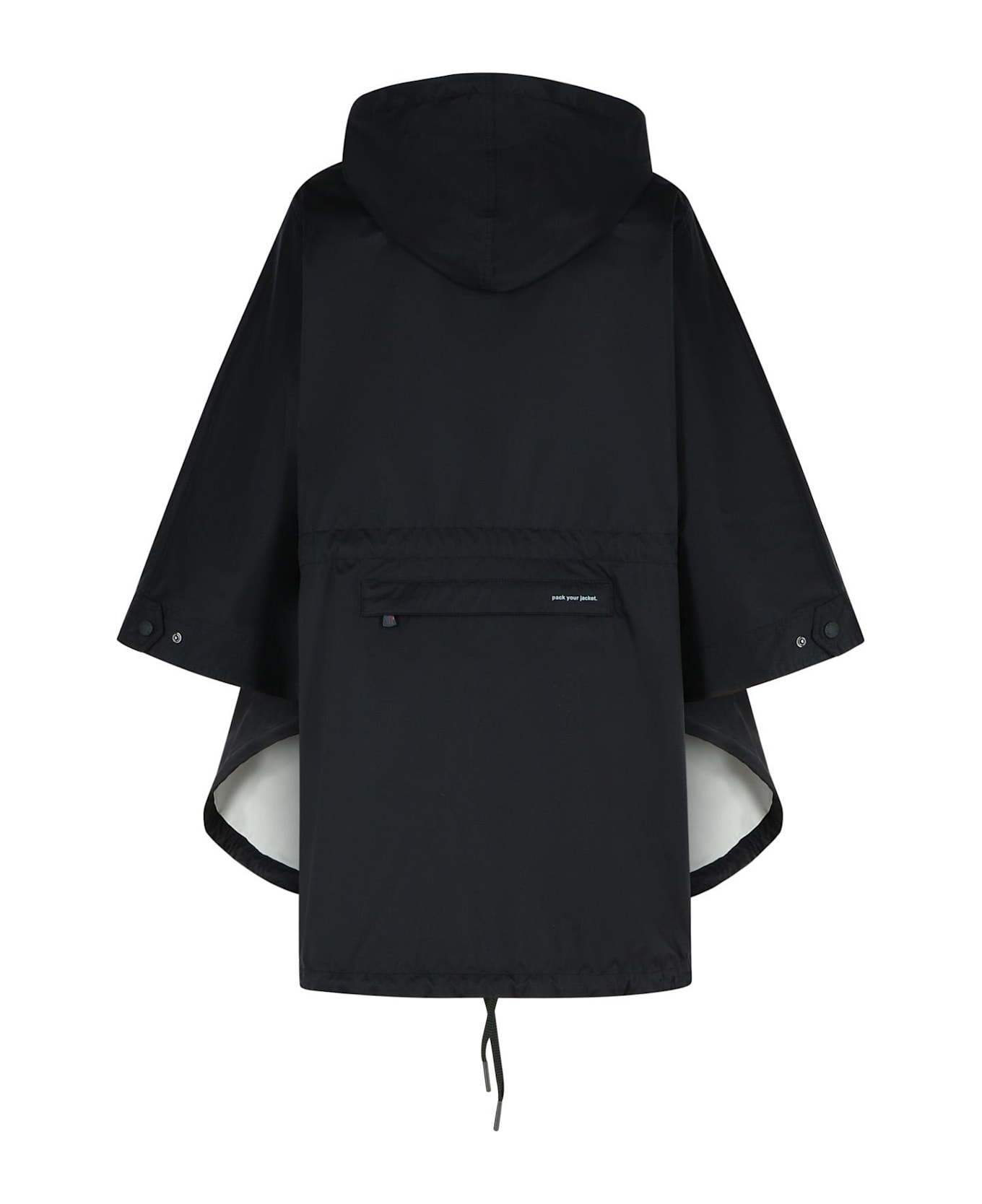 Moncler Grenoble 
vorrasay
 Black Nylon Cape - Black