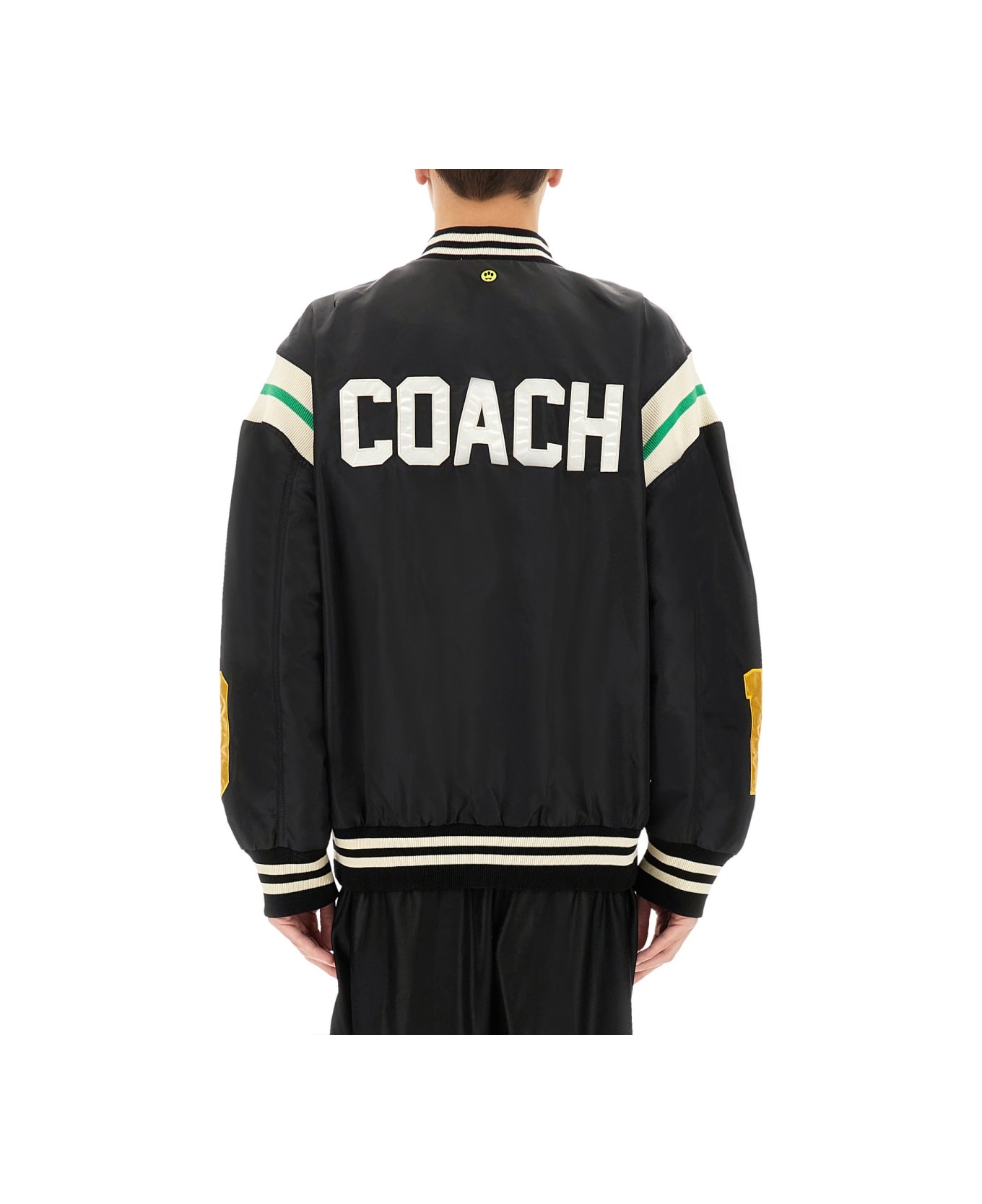 Barrow Satin Bomber Jacket - BLACK