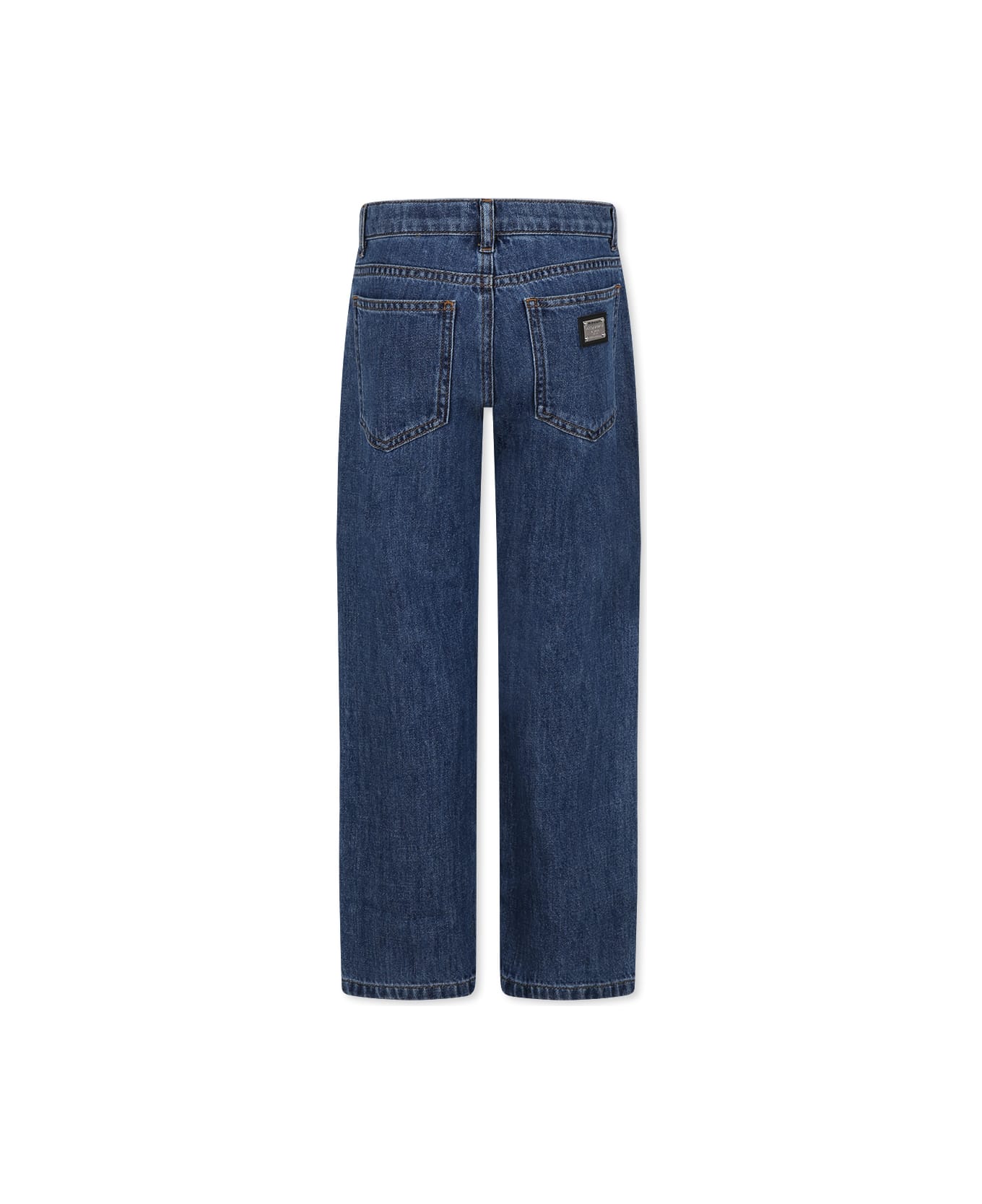 Dolce 
Gabbana Denim Jeans For Kids With Logo - Denim