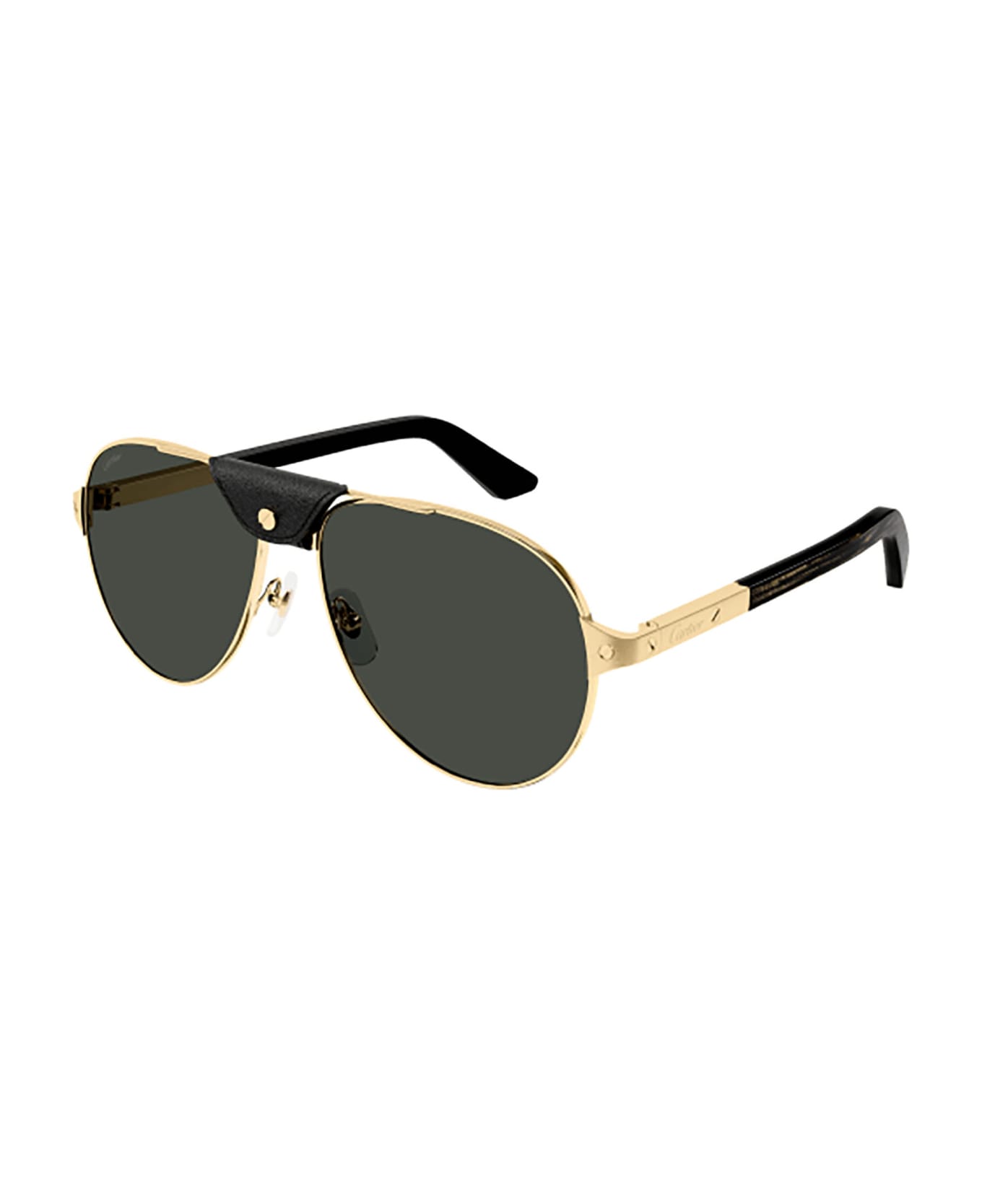 Cartier Eyewear Ct0387s Sunglasses - 001 GOLD GOLD GREY