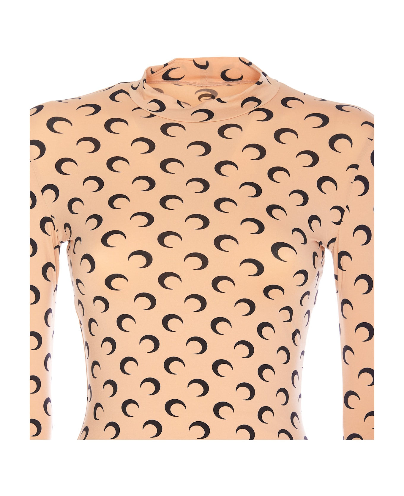 Marine Serre Moon Long Sleeves Top - Beige