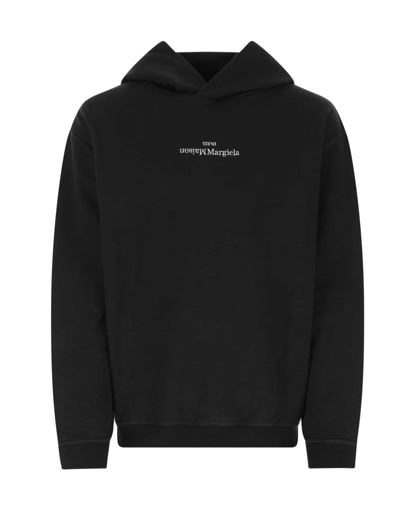 Maison Margiela Black Cotton Oversize Sweatshirt - 962
