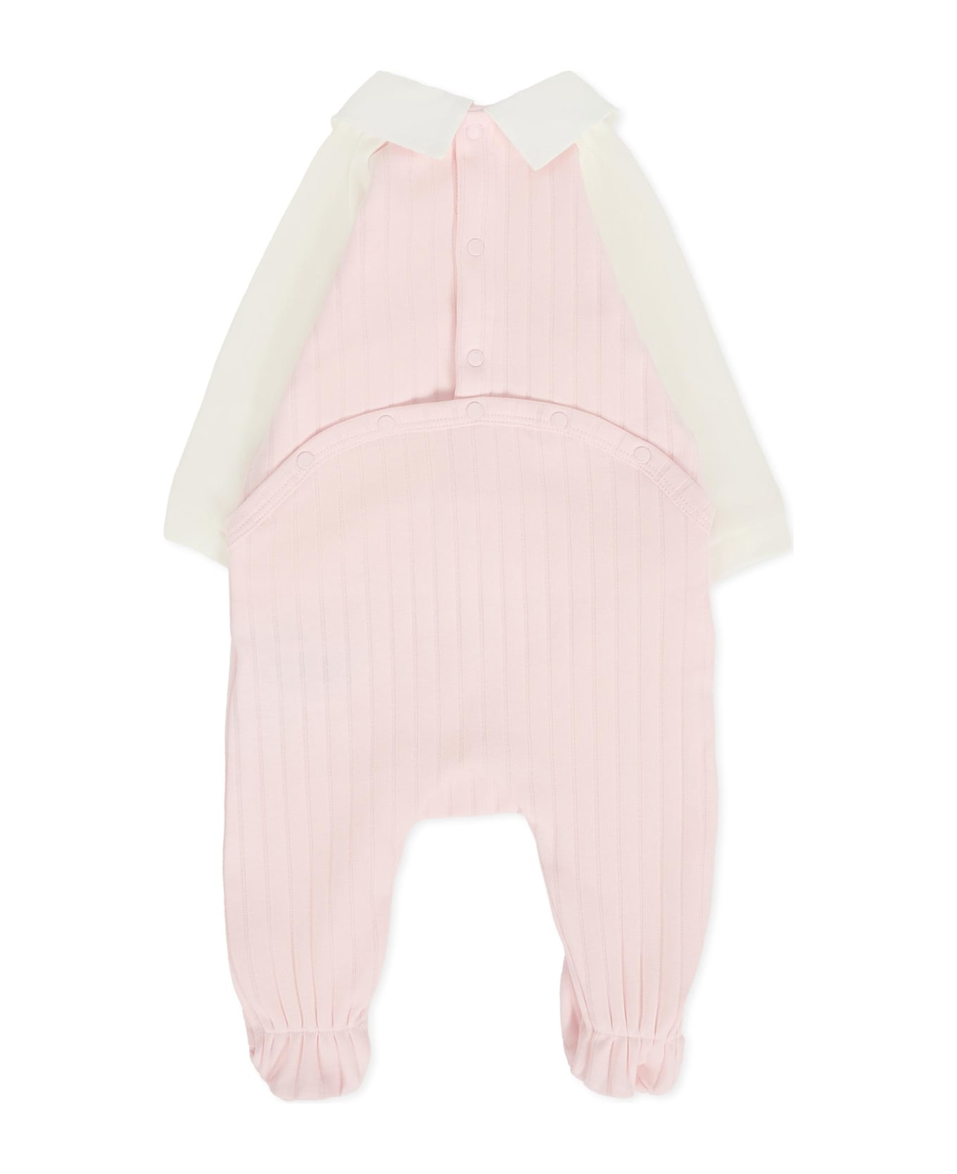 Givenchy Pink Babygrow Set For Baby Girl With Logo - Pink
