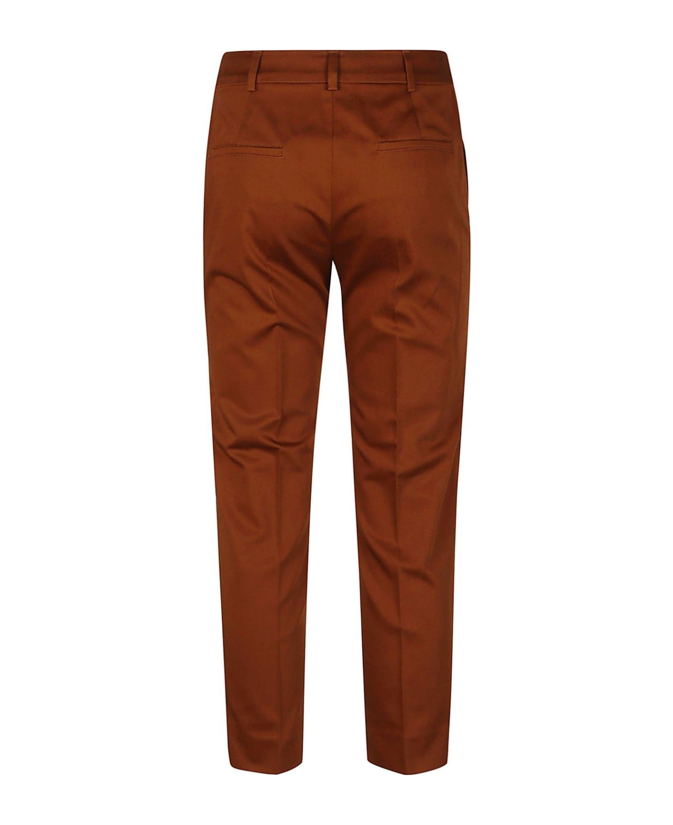 Max Mara Tapered Cropped Trousers - Cuoio Scuro ボトムス