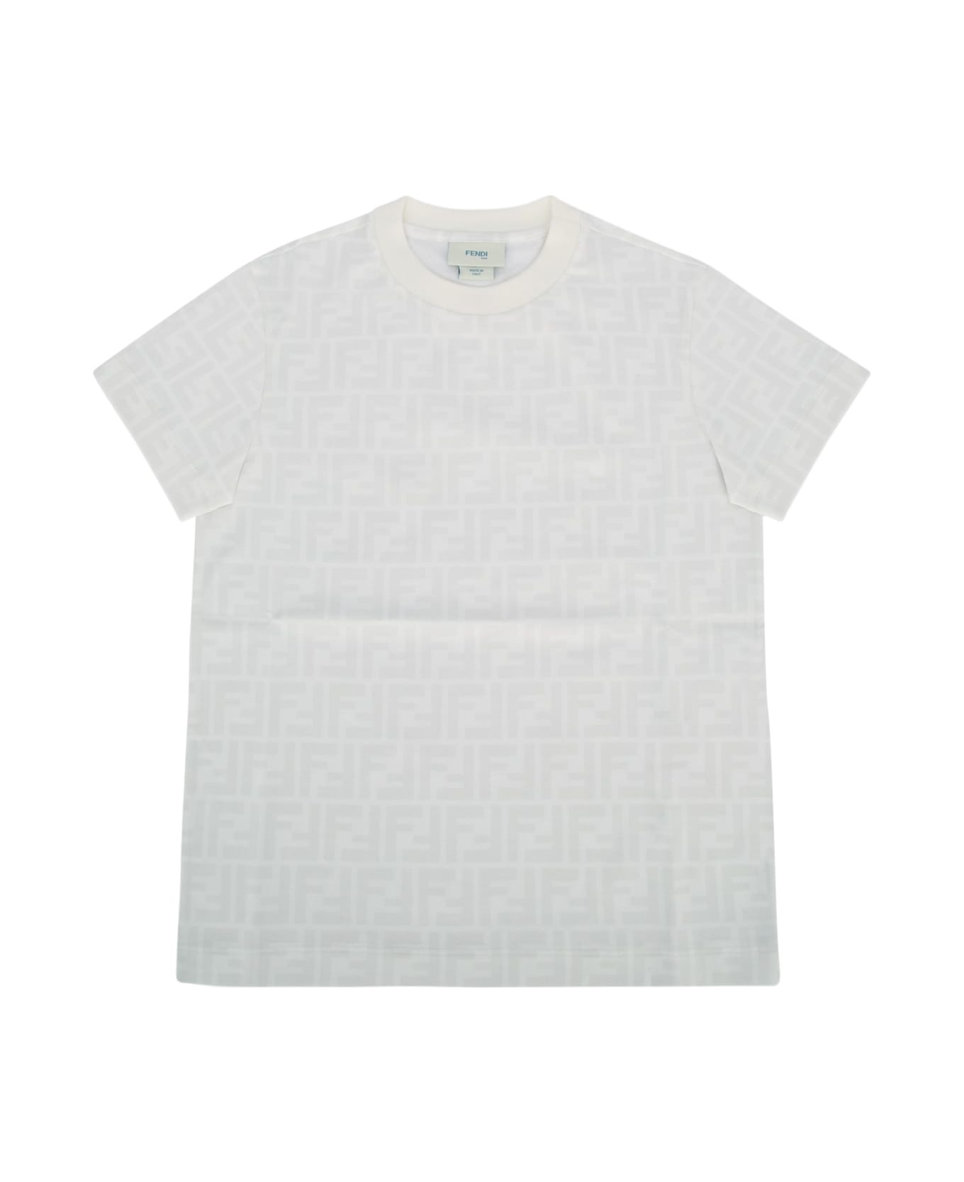 Fendi T-shirt Jersey Ff - GESSO