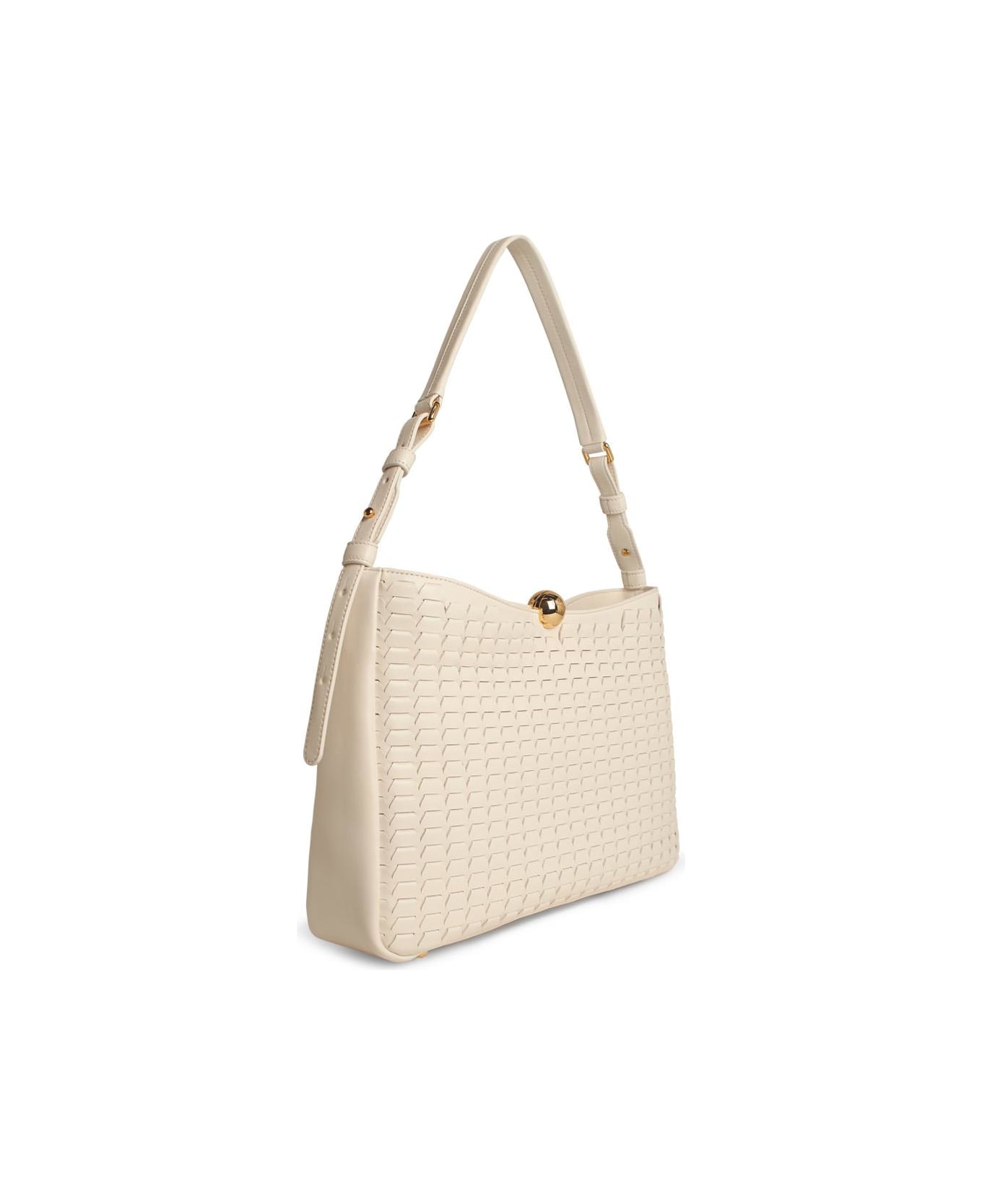 Furla Cream Leather Large 
sfera Soft
 Bag - Panna