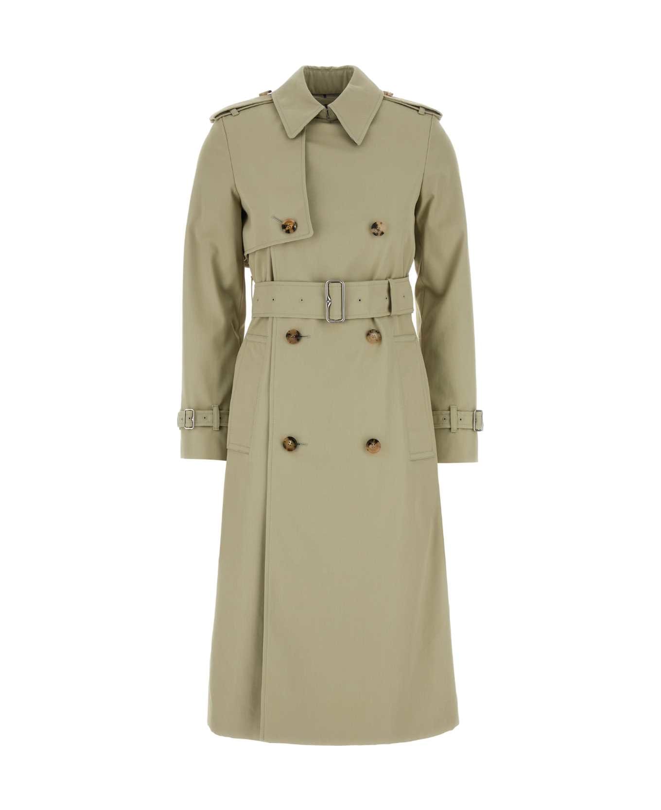 Burberry Beige Polyester Blend Trench Coat - LICHEN