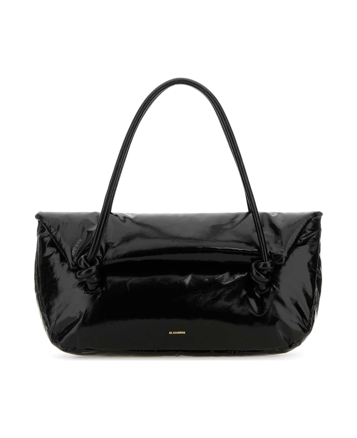 Jil Sander Black Leather Medium Knot Handle Handbag - 001