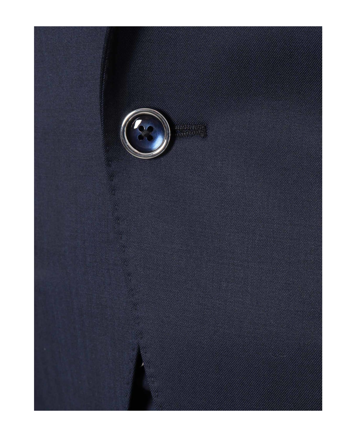 Luigi Bianchi Mantova Blue Satin Suit - BLUE スーツ