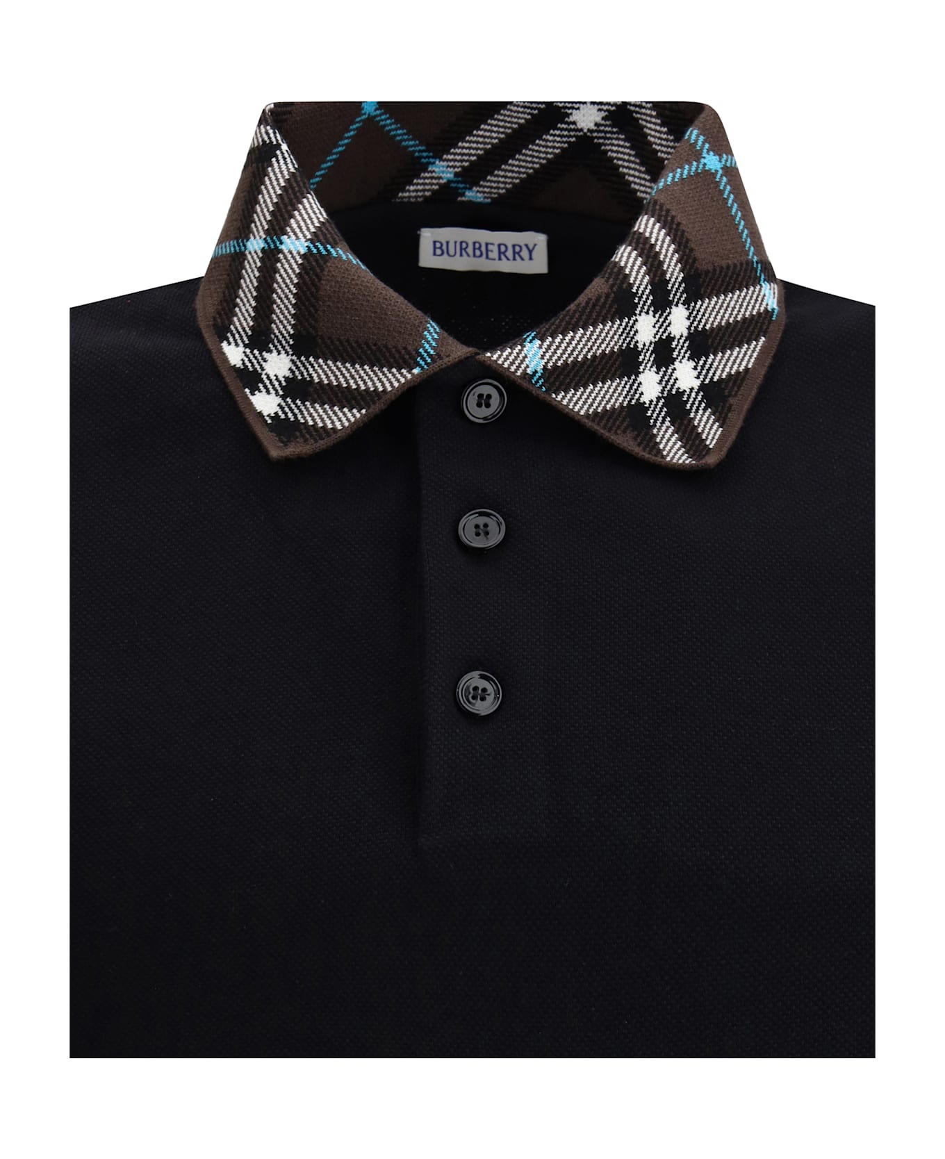 Burberry Archivio Check Polo Shirt - Black
