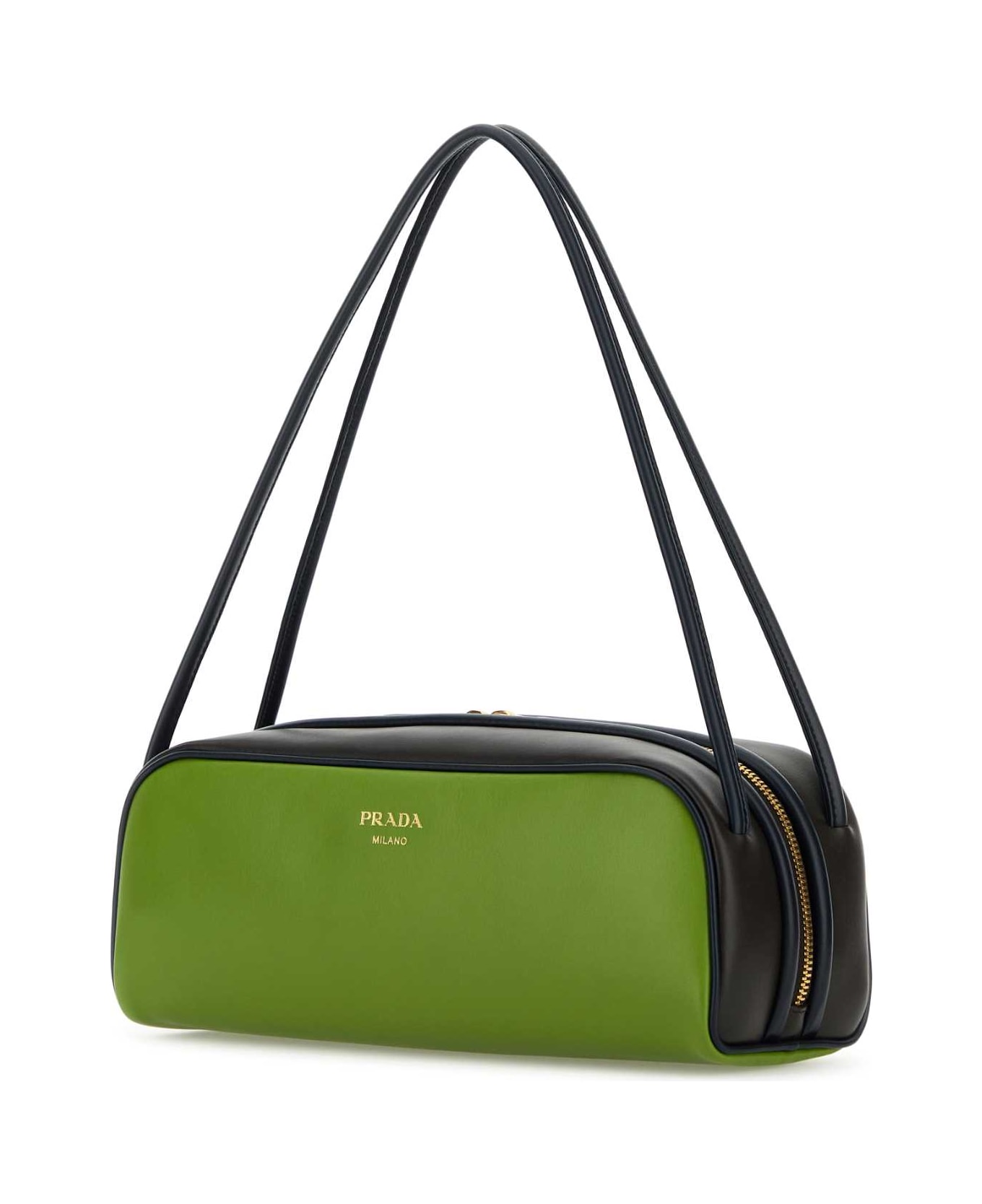 Prada Green Leather Shoulder Bag - FELCE+EBANO+BA