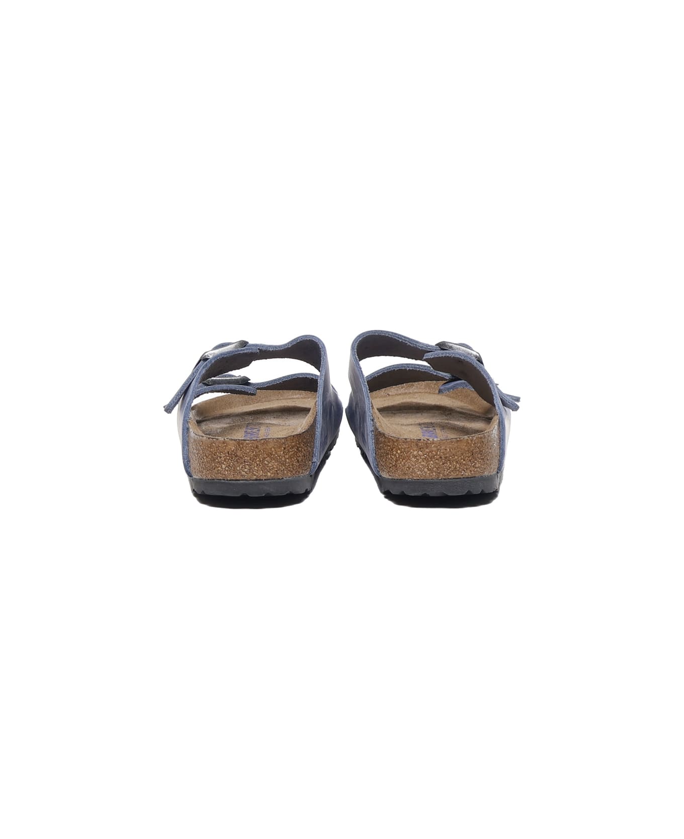 Birkenstock Ariziona Sandals With Dusty Blue Metal Buckle - Dusty blue