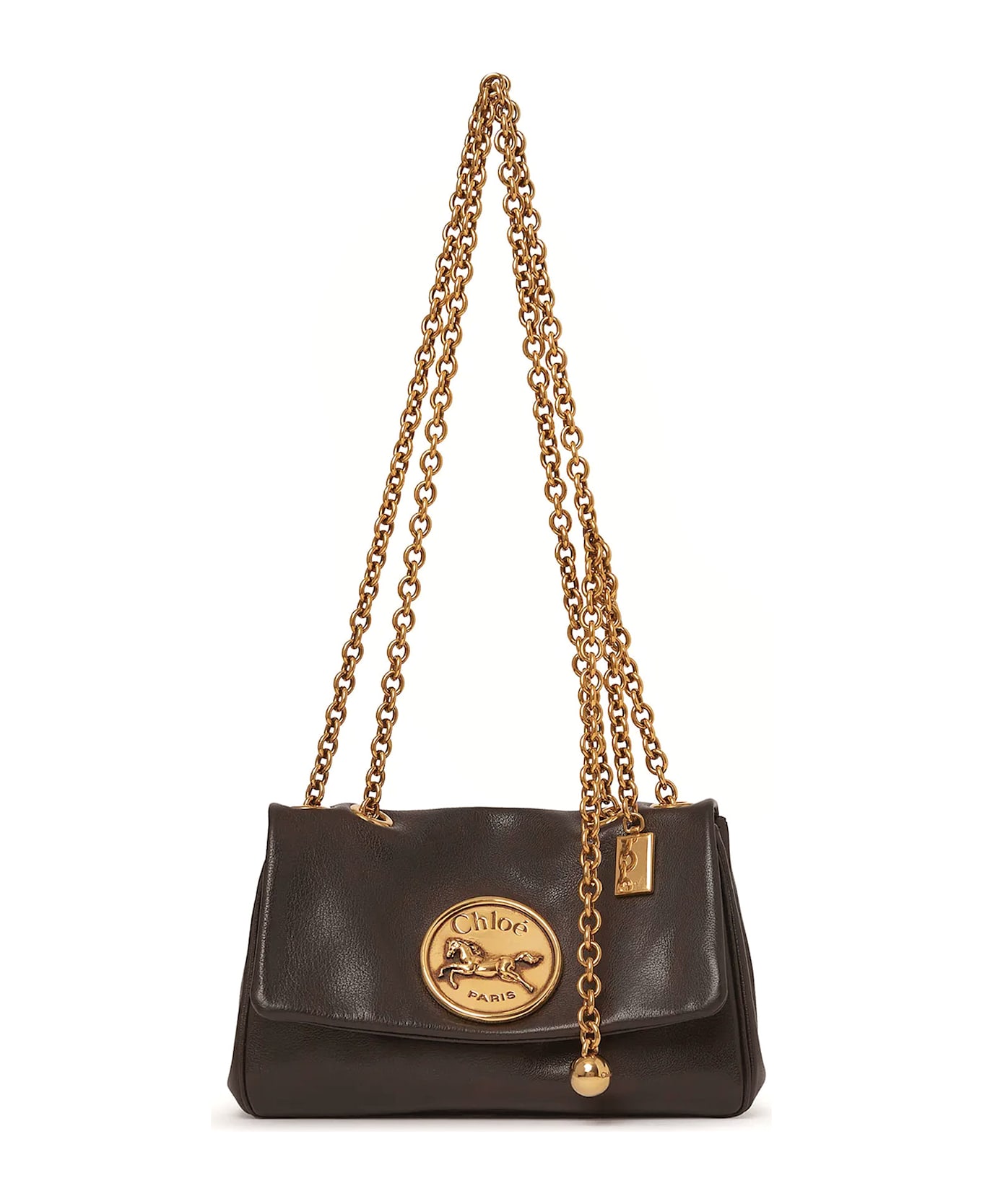 Chloé Heritage Leather Crossbody Bag - Inkbrown