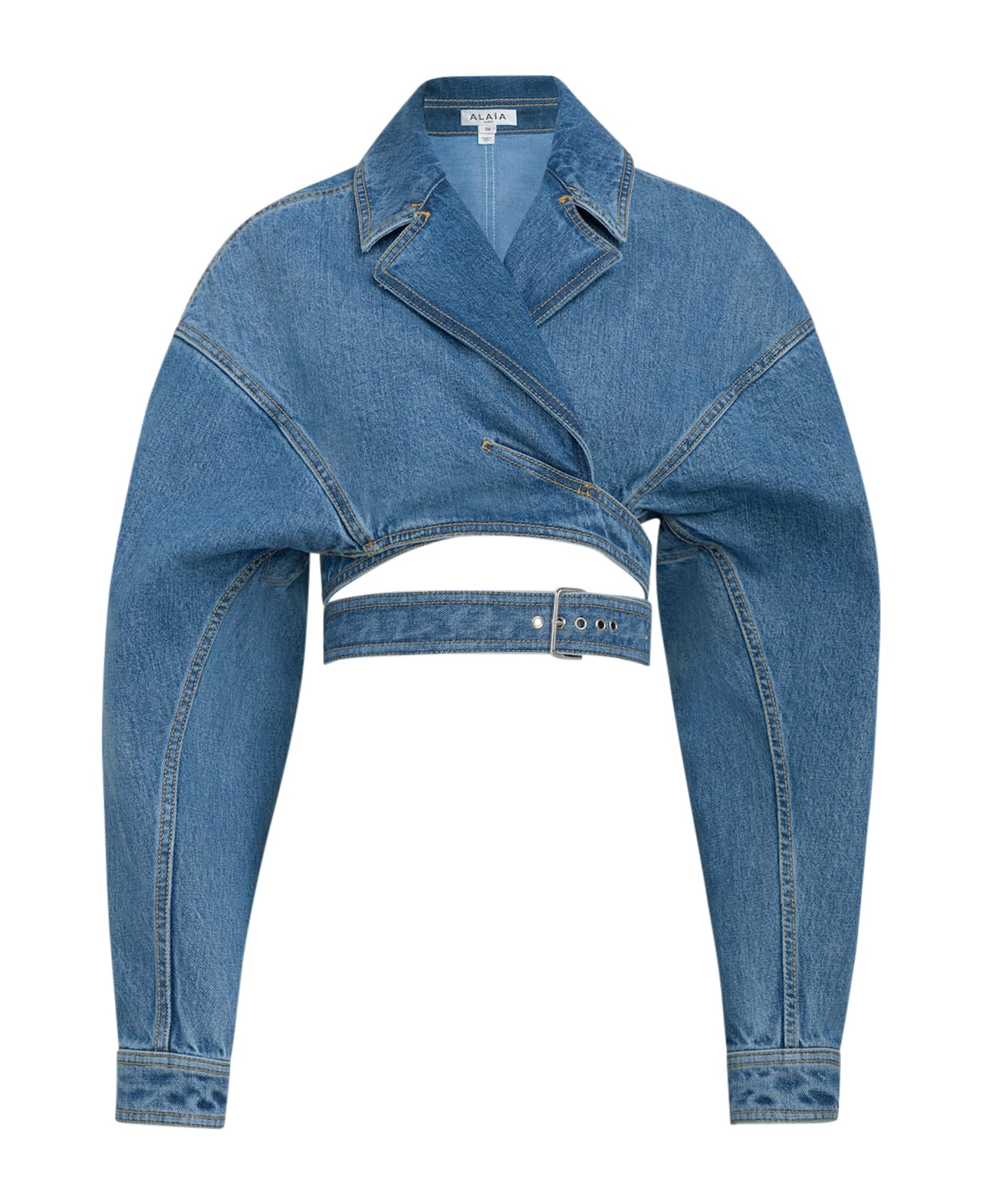 Alaia Crossover Jackt - Bleu Vintage レザージャケット