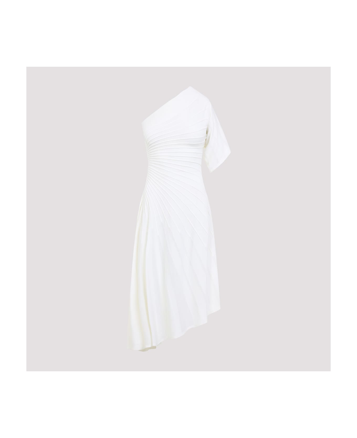 Alaia Alaïa Asym Ray Dress - Blanc Naturel