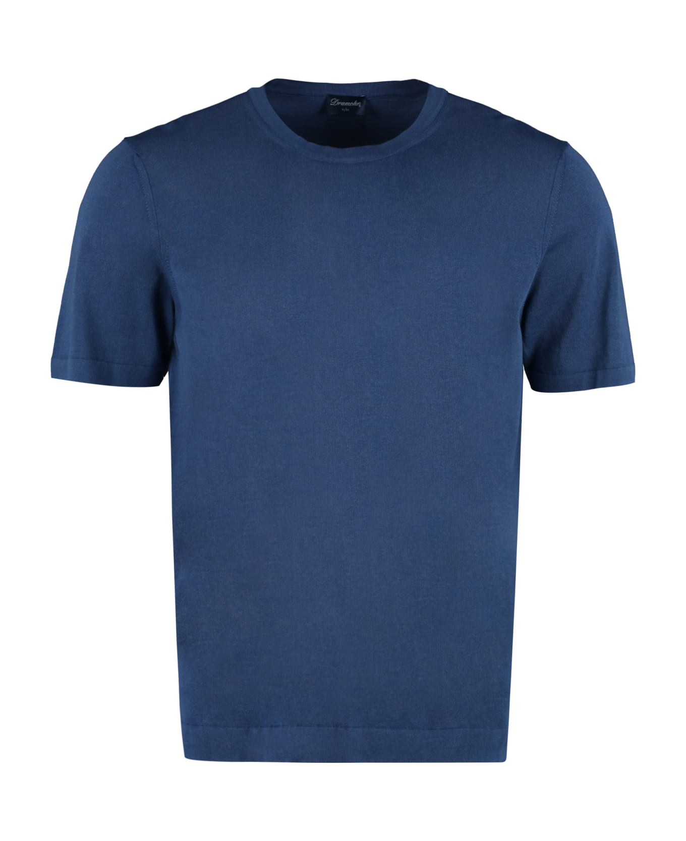 Drumohr Cotton Crew-neck T-shirt - blue