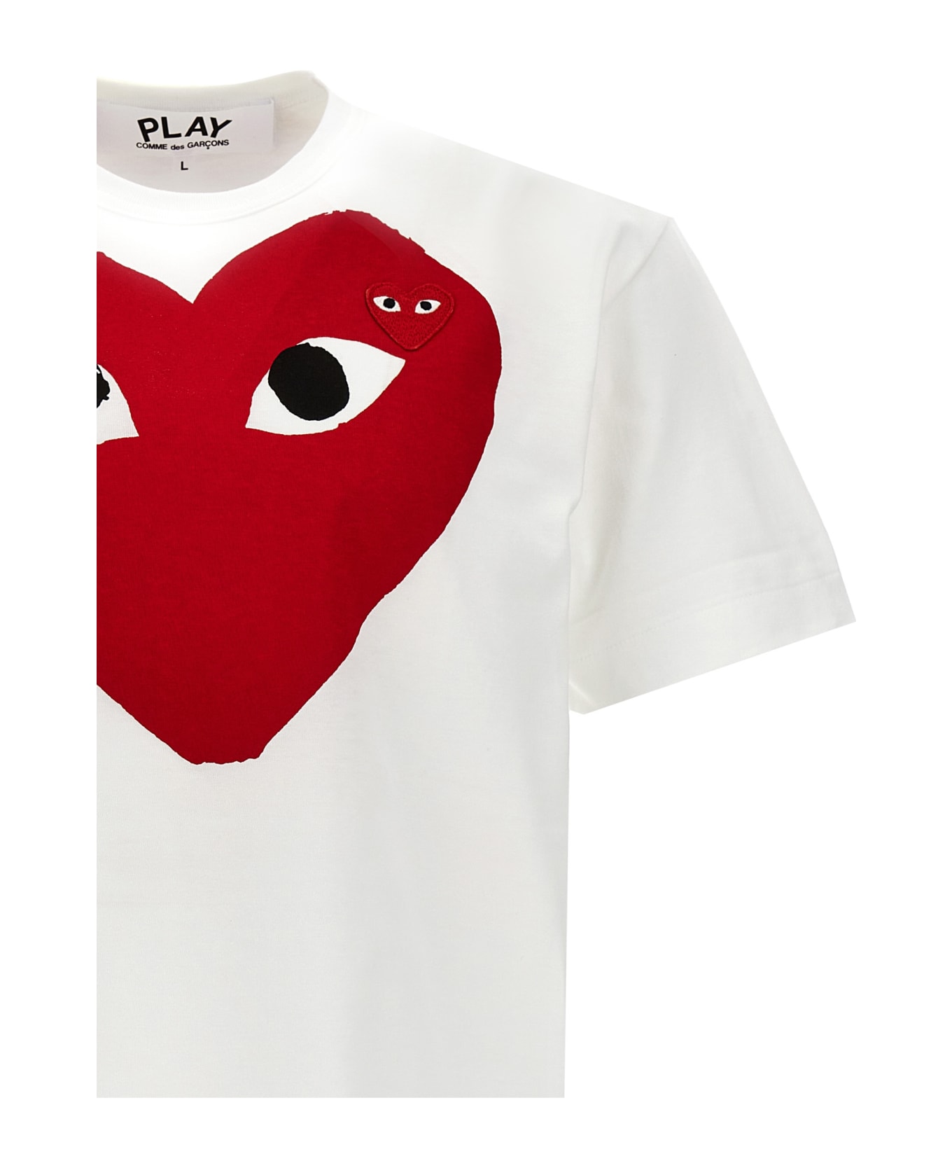 Comme des Garçons Play Logo Print T-shirt - White