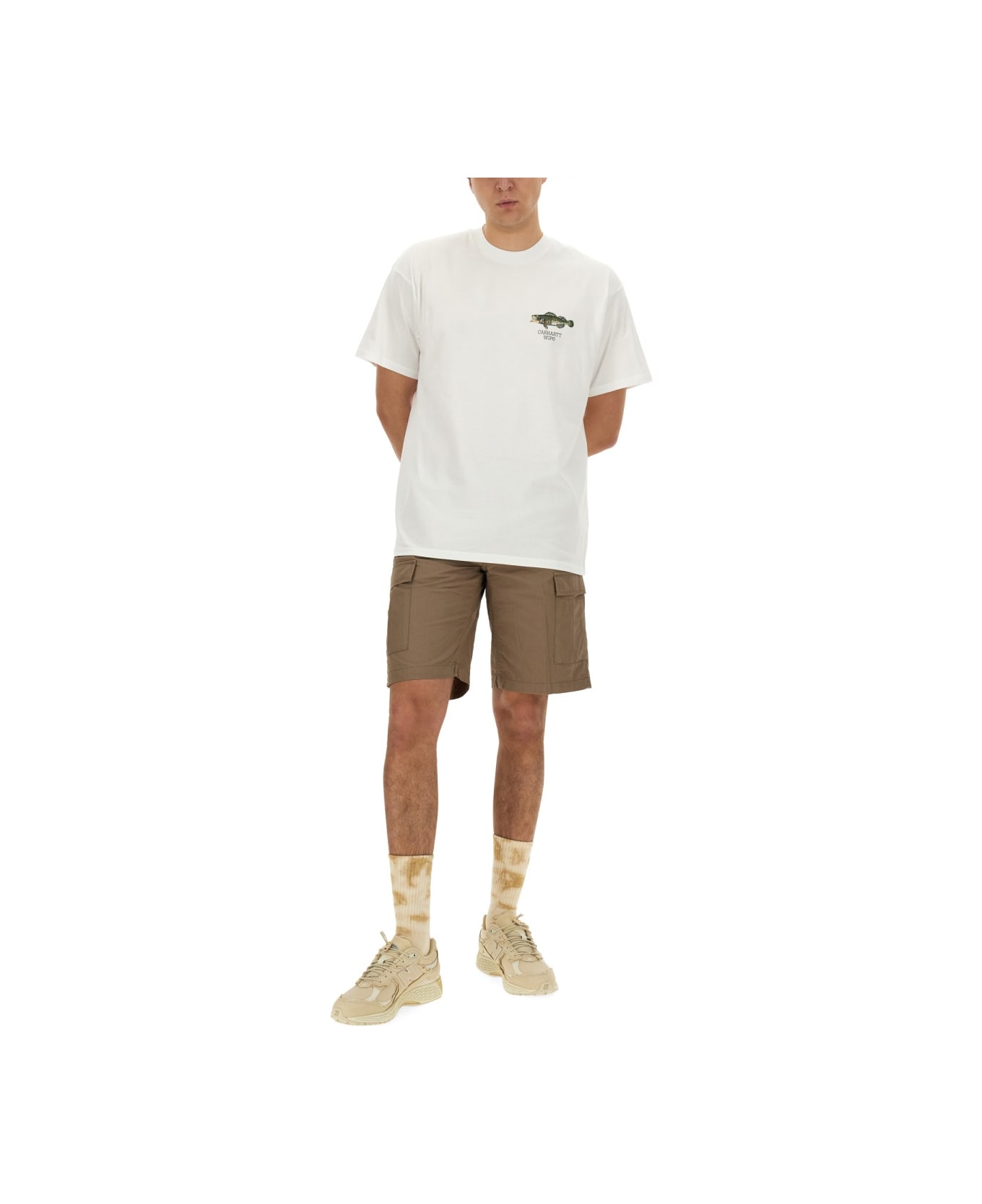 Carhartt WIP T-shirt 'fish' - White