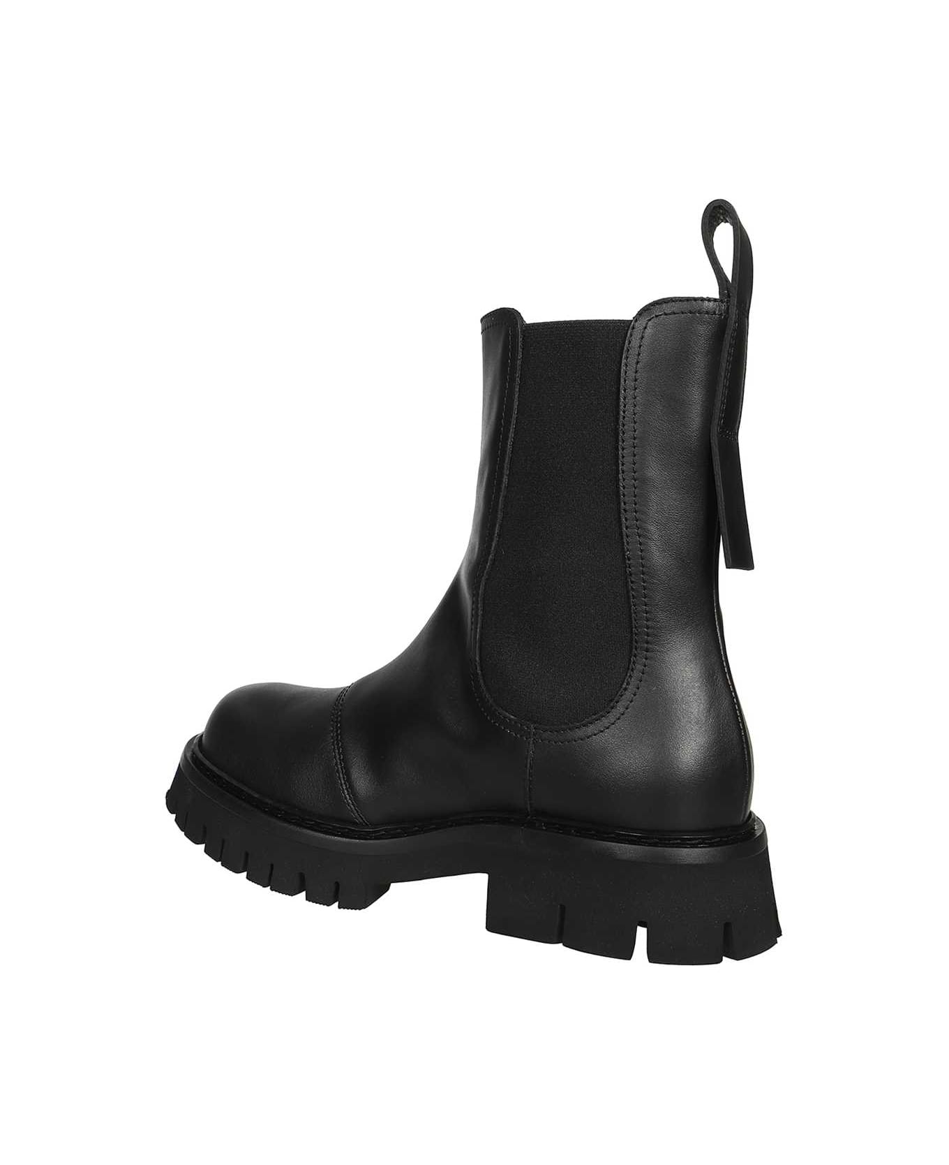 Moschino Leather Chelsea Boots - black
