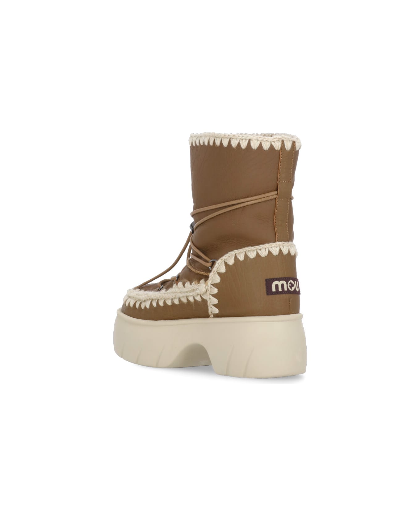 Mou Eskimo Twist Short Ankle Boots - Brown