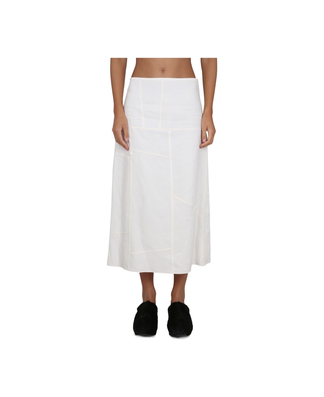 Jil Sander Cotton Skirt - WHITE