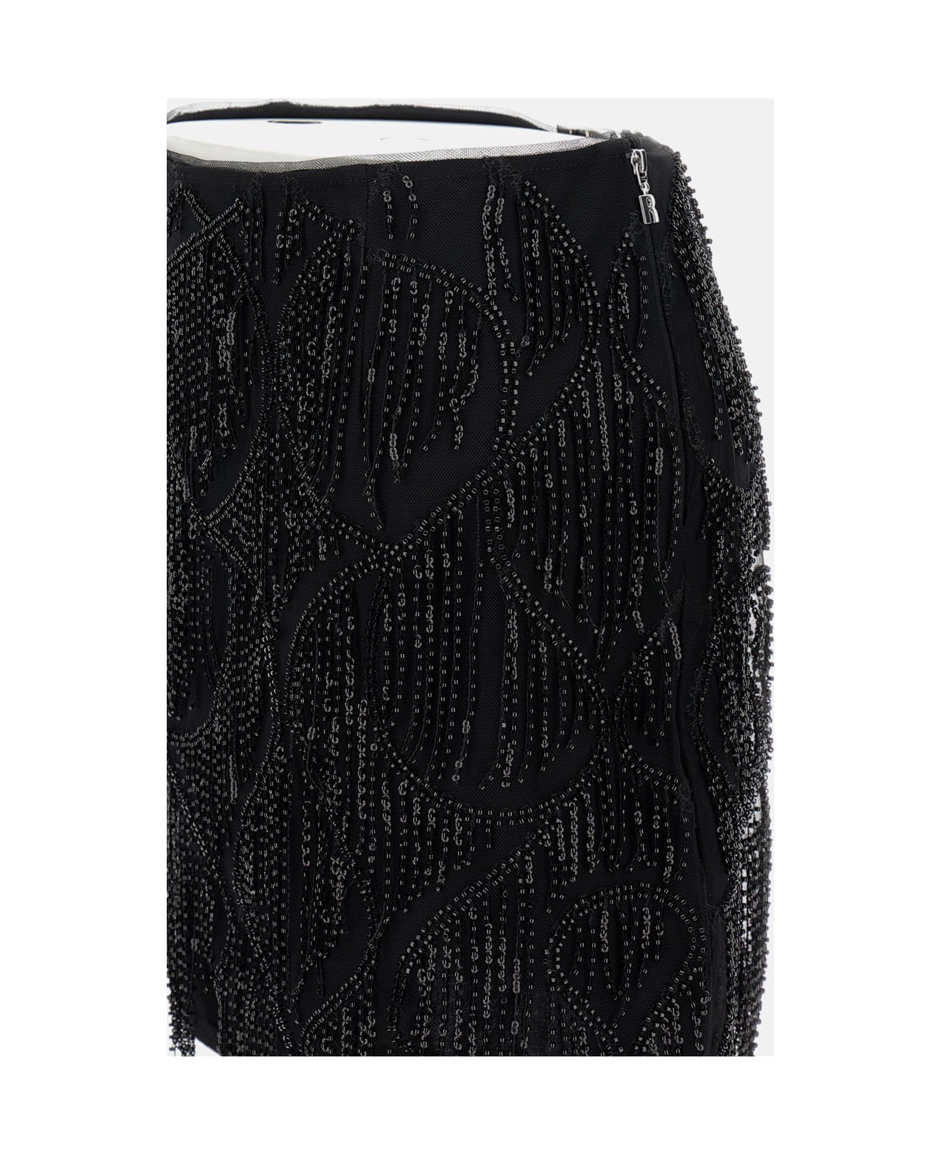 Rotate by Birger Christensen Mini Skirt Sequins - Black
