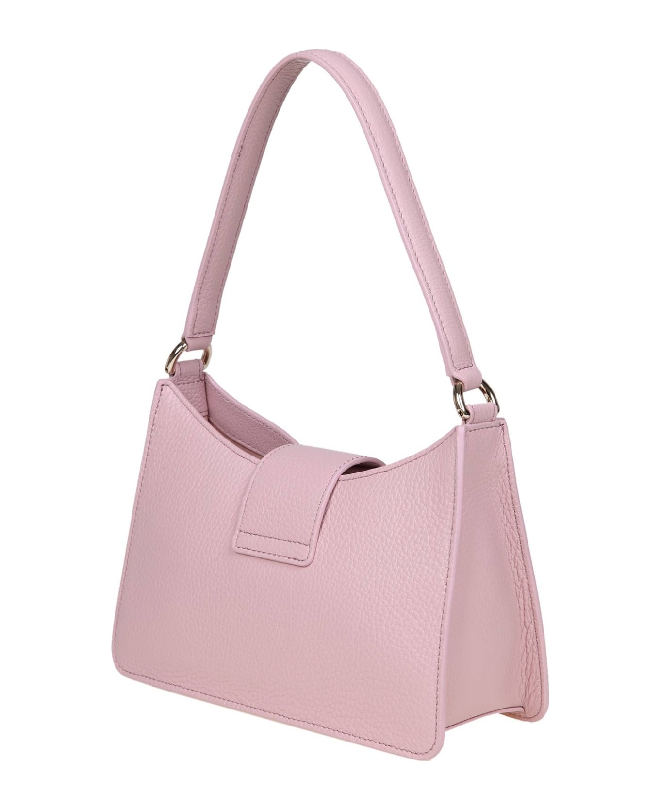 Furla 1927 S Shoulder Bag In Pink Soft Leather - Gold