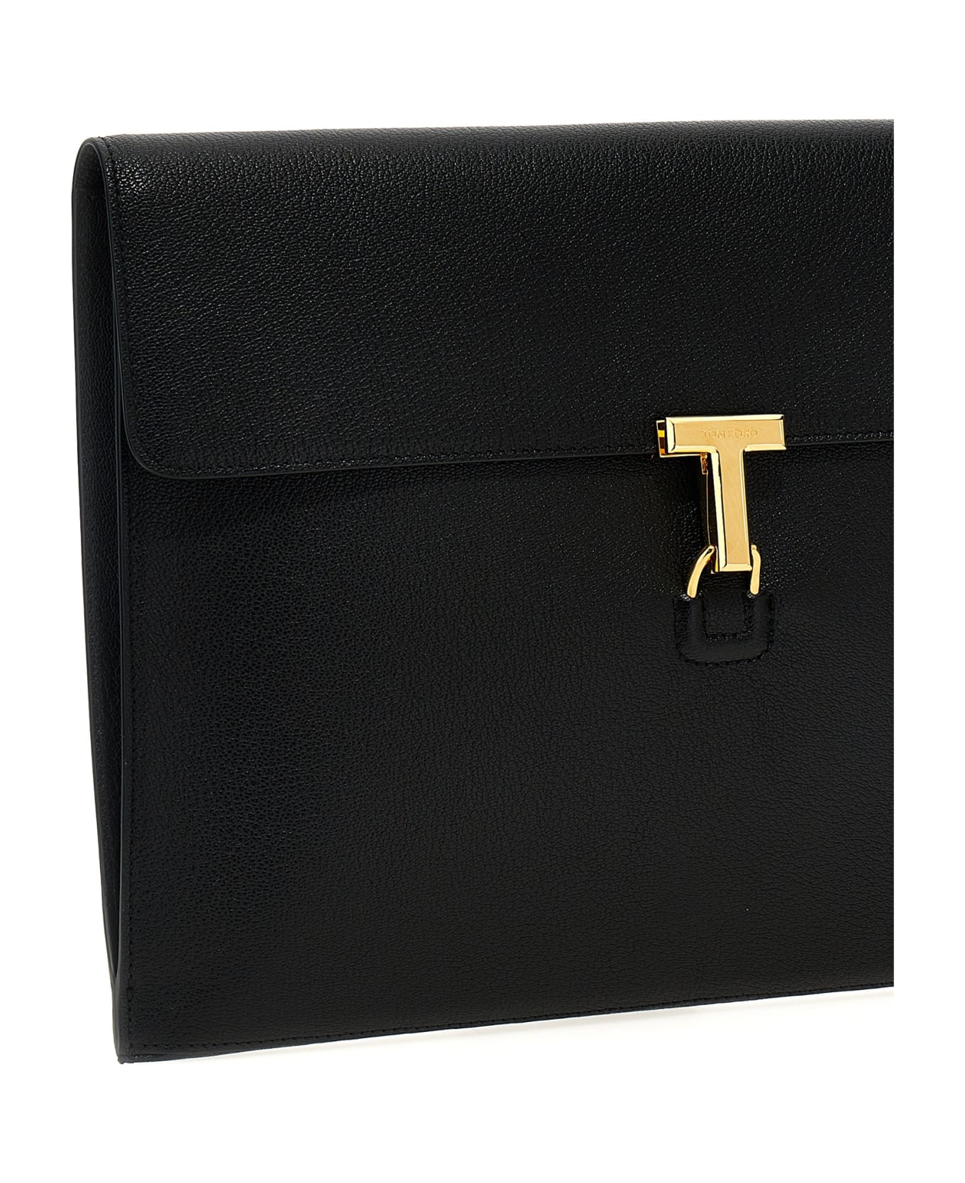 Tom Ford 'monogram' Logo Clutch - Black  