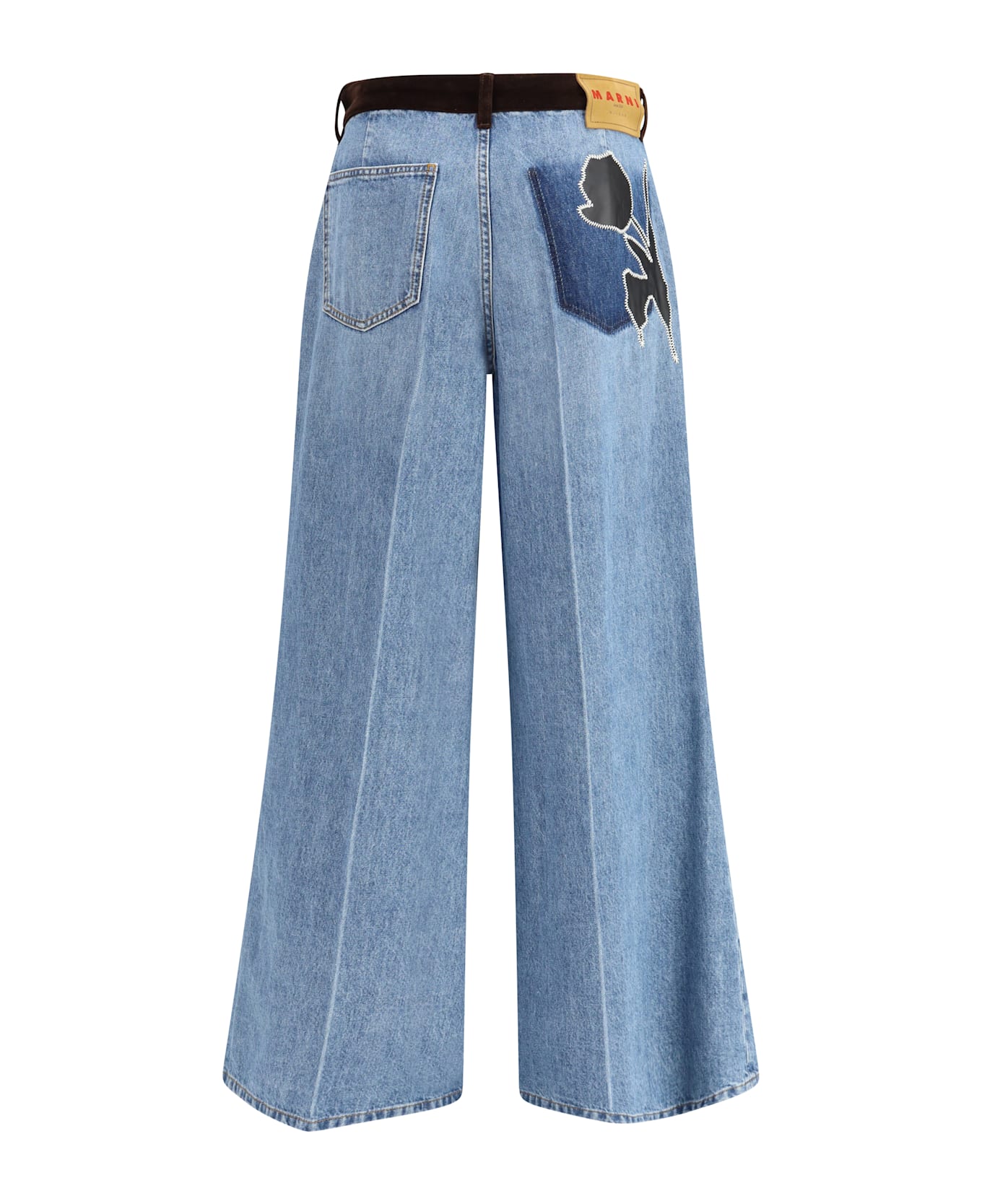 Marni Cotton Pants With Contrasted Waistband